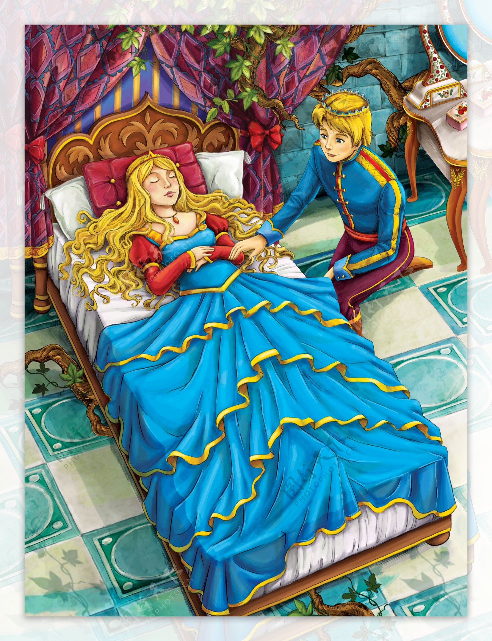 卡通白雪公主与王子图片