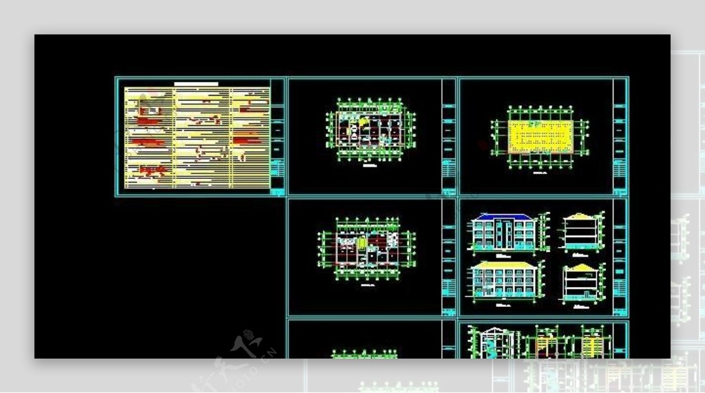 3层框架结构综合楼建筑施工图