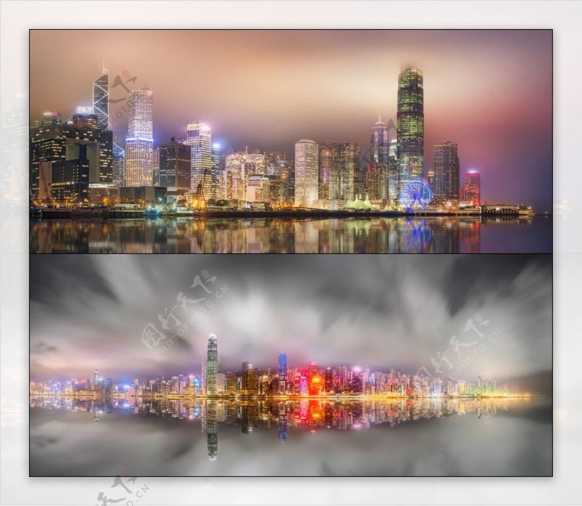 繁华香港夜景图片