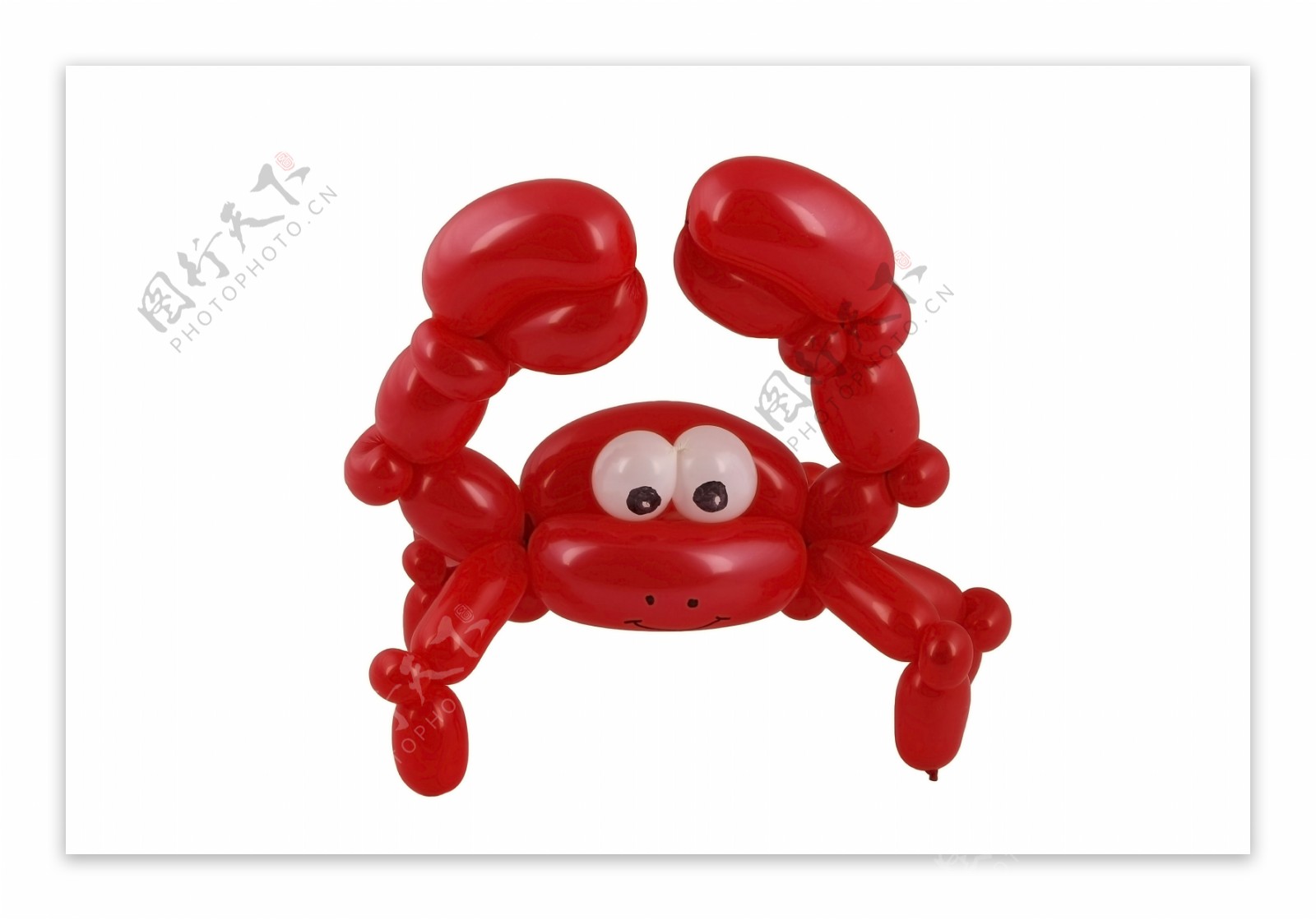 红色气球螃蟹图片