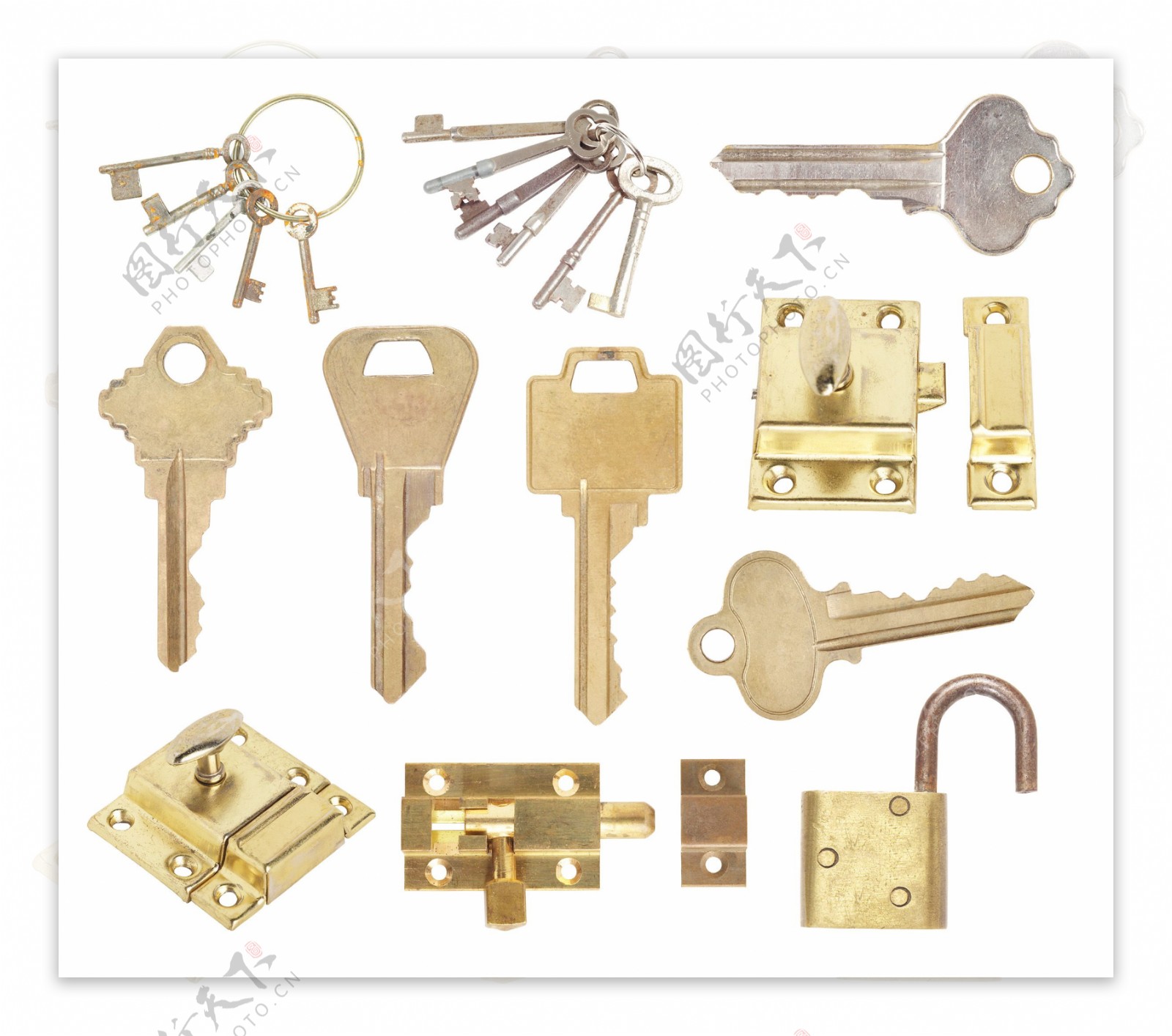 各种锁具和钥匙图片