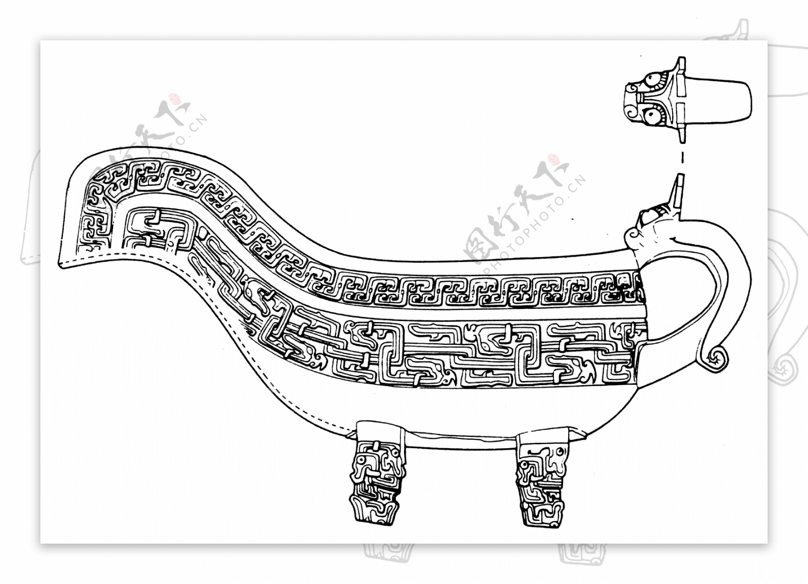 春秋战国图案青铜器图案中国传统图案098