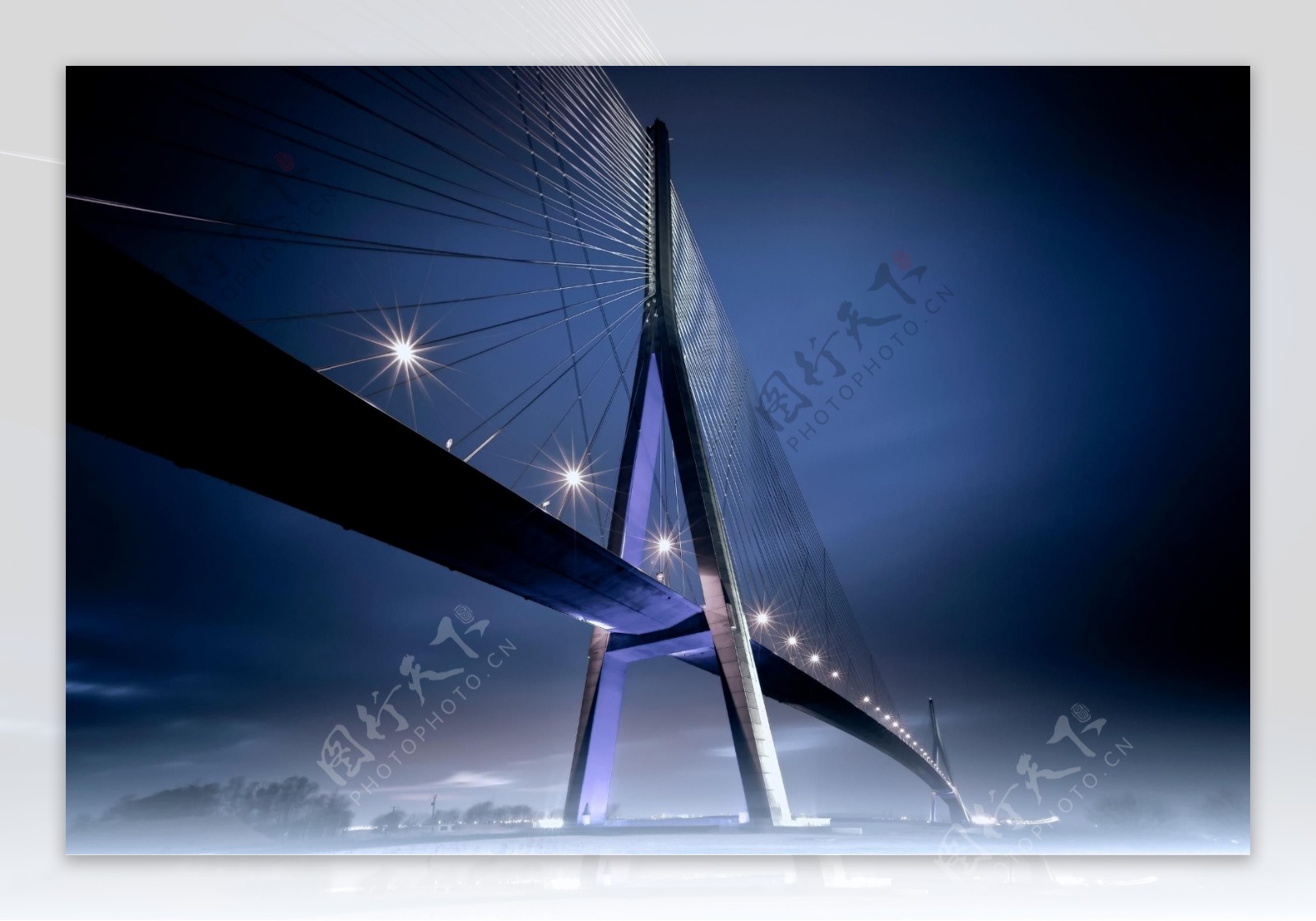 高清大桥夜景图片