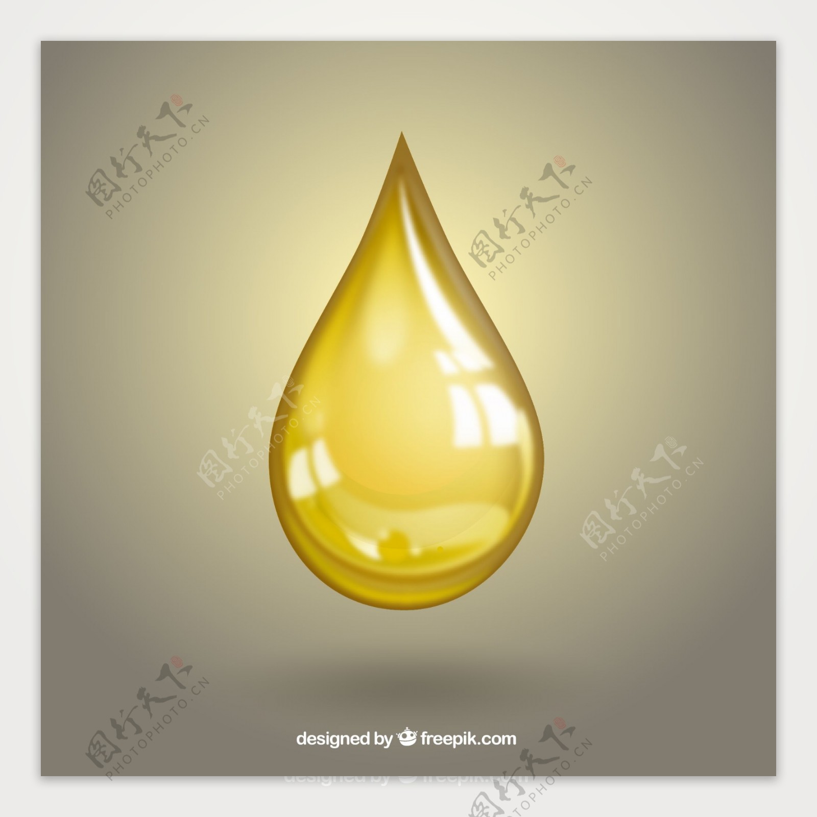 金色橄榄油滴