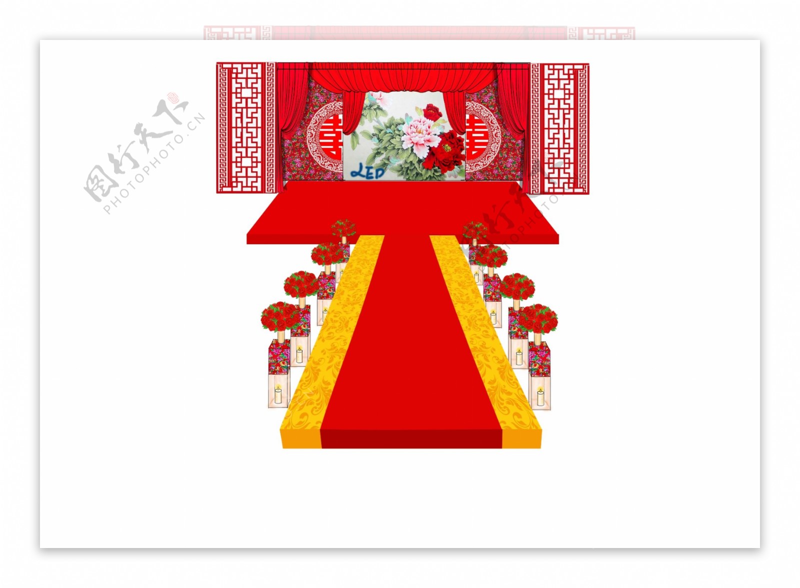 中式婚礼舞台区