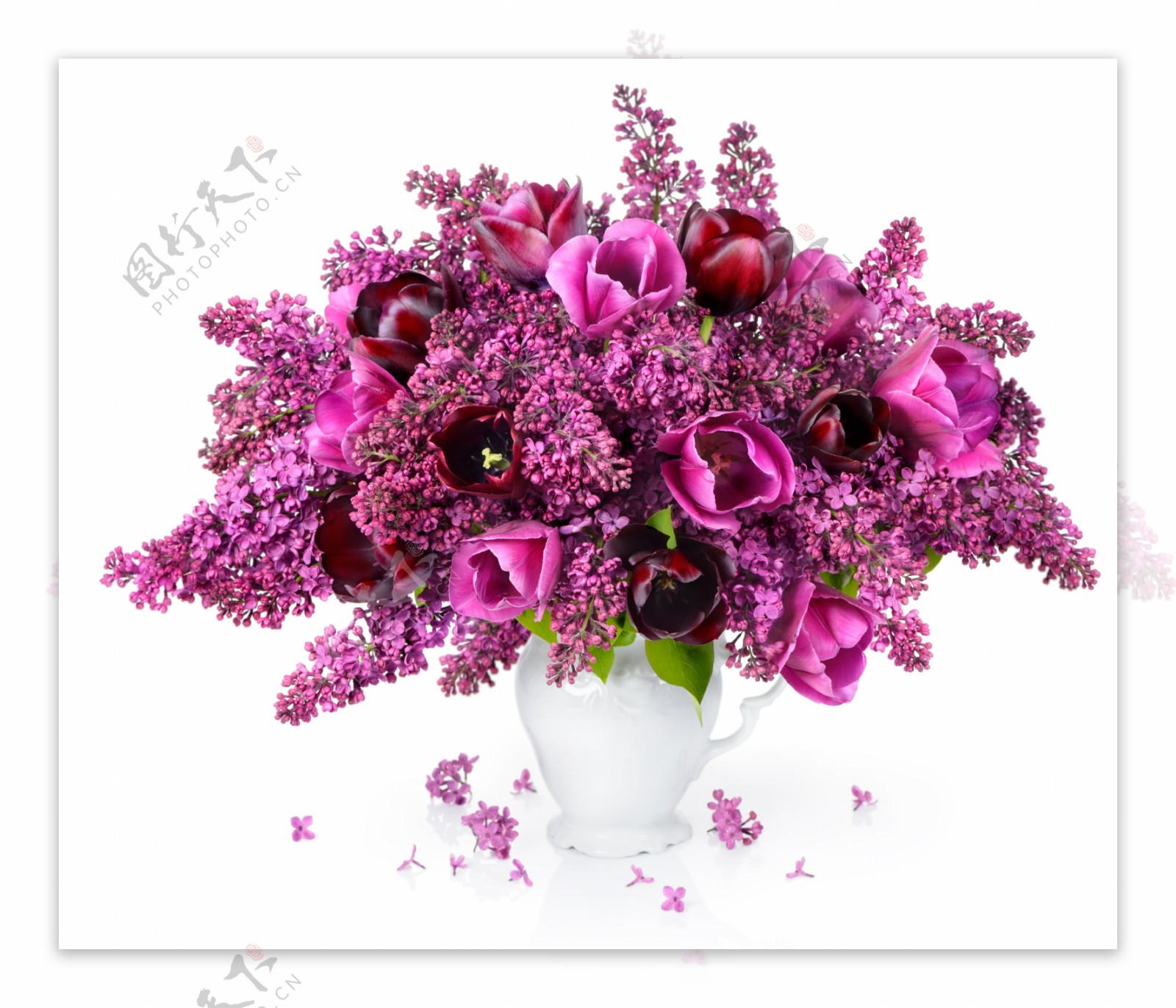 唯美紫色插花图片