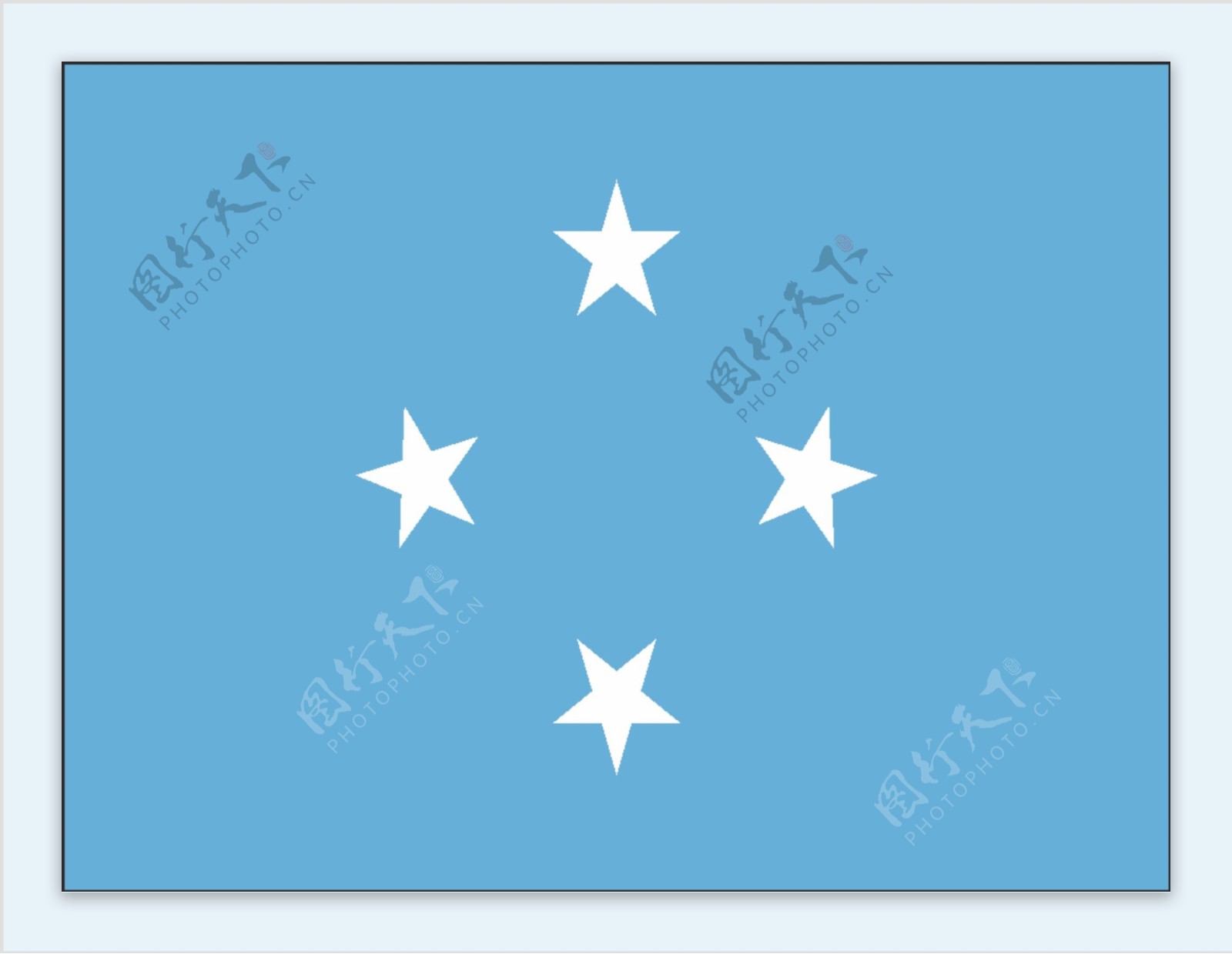 矢量密克罗尼西亚国旗