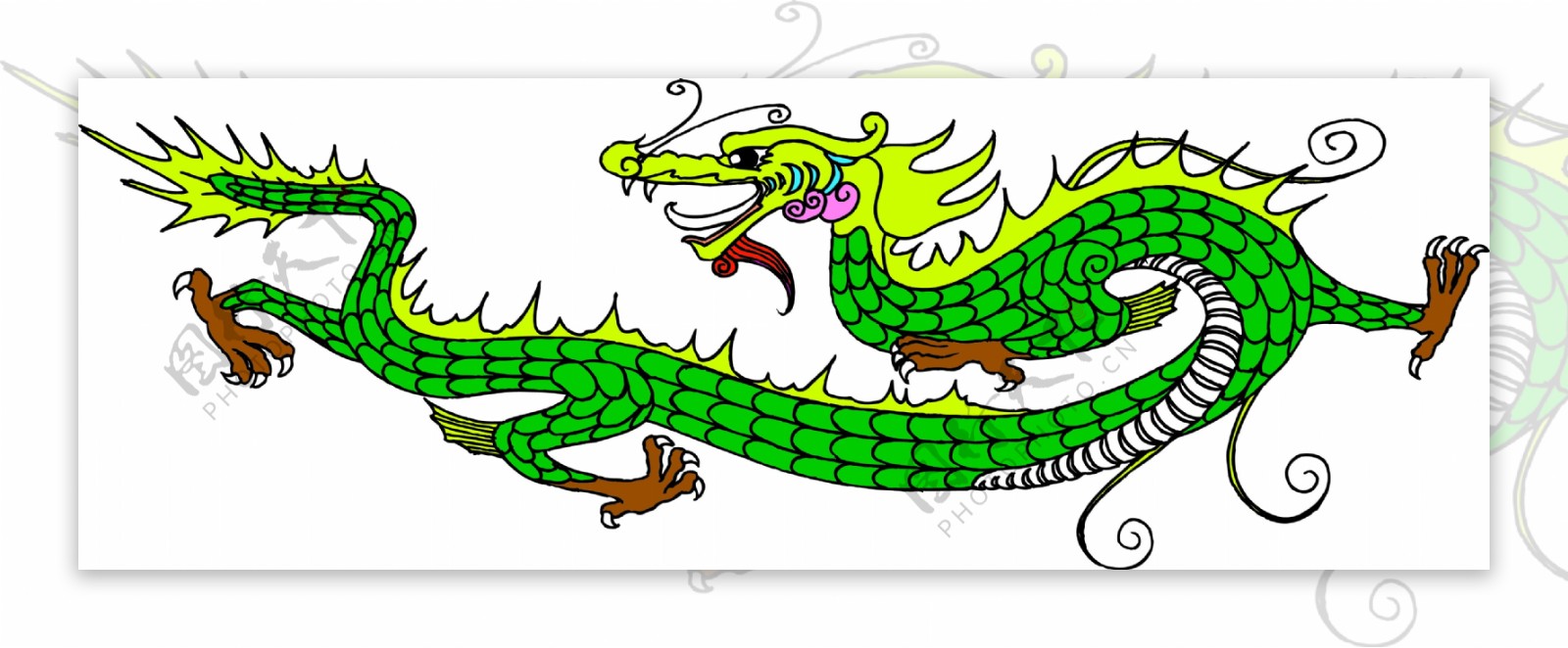 龙纹吉祥图案中国传统图案0010