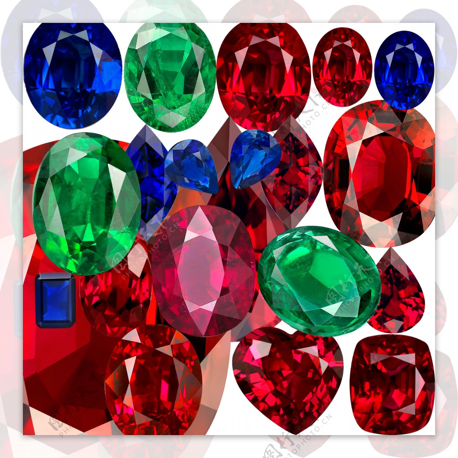 钻石素锆石宝石素材