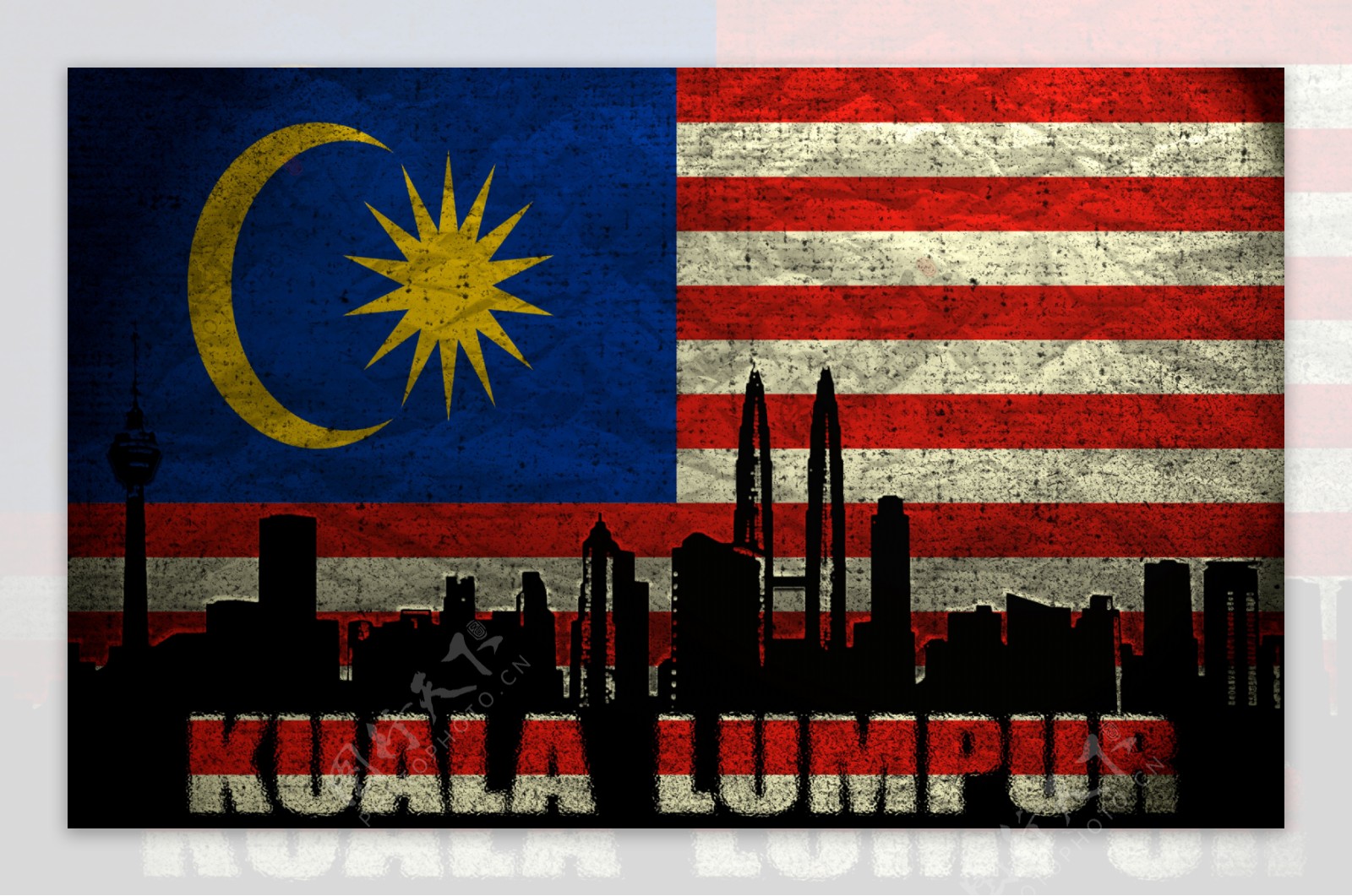 马来西亚国旗地图图片