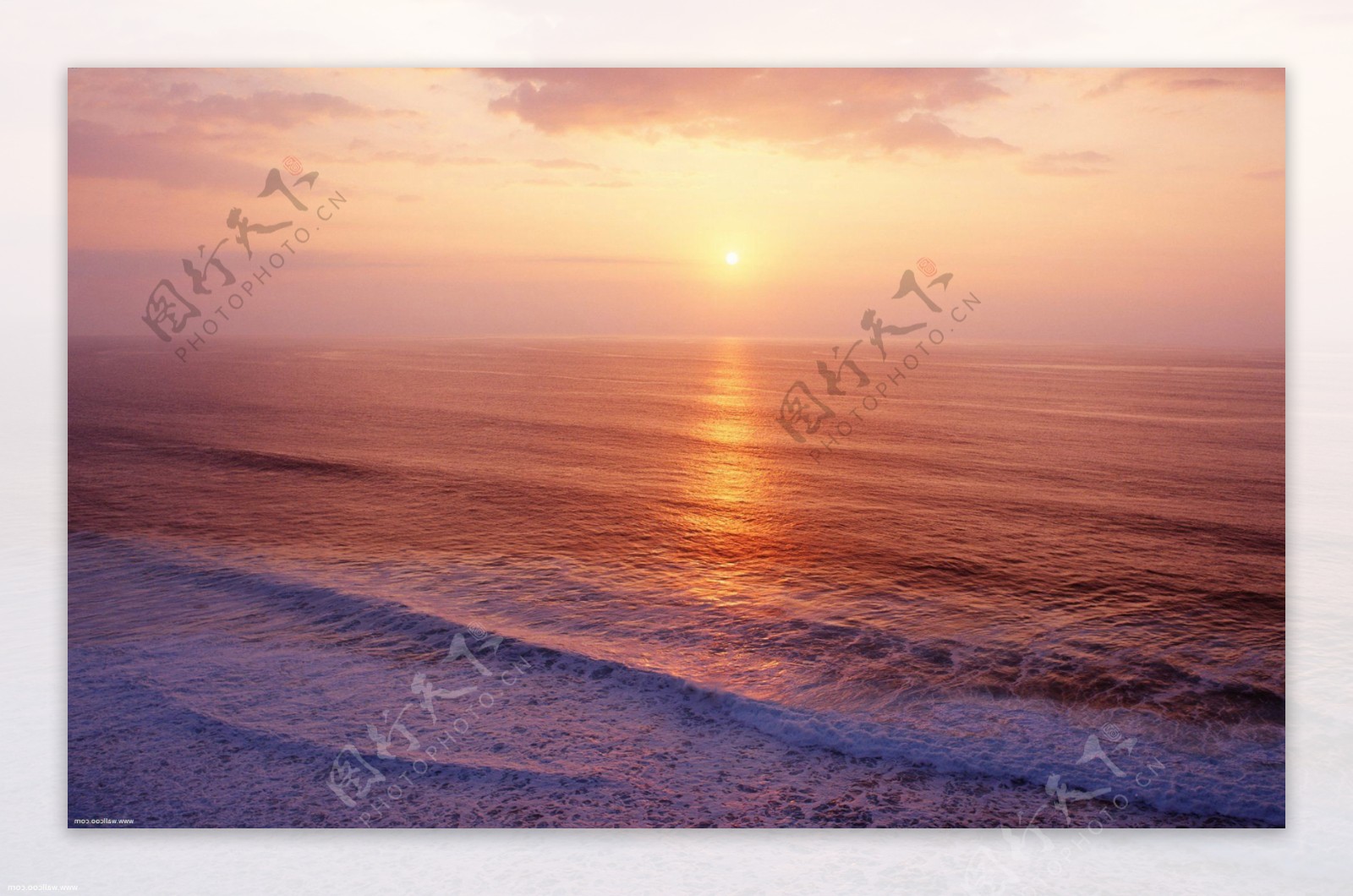 高清海边日出风景图片