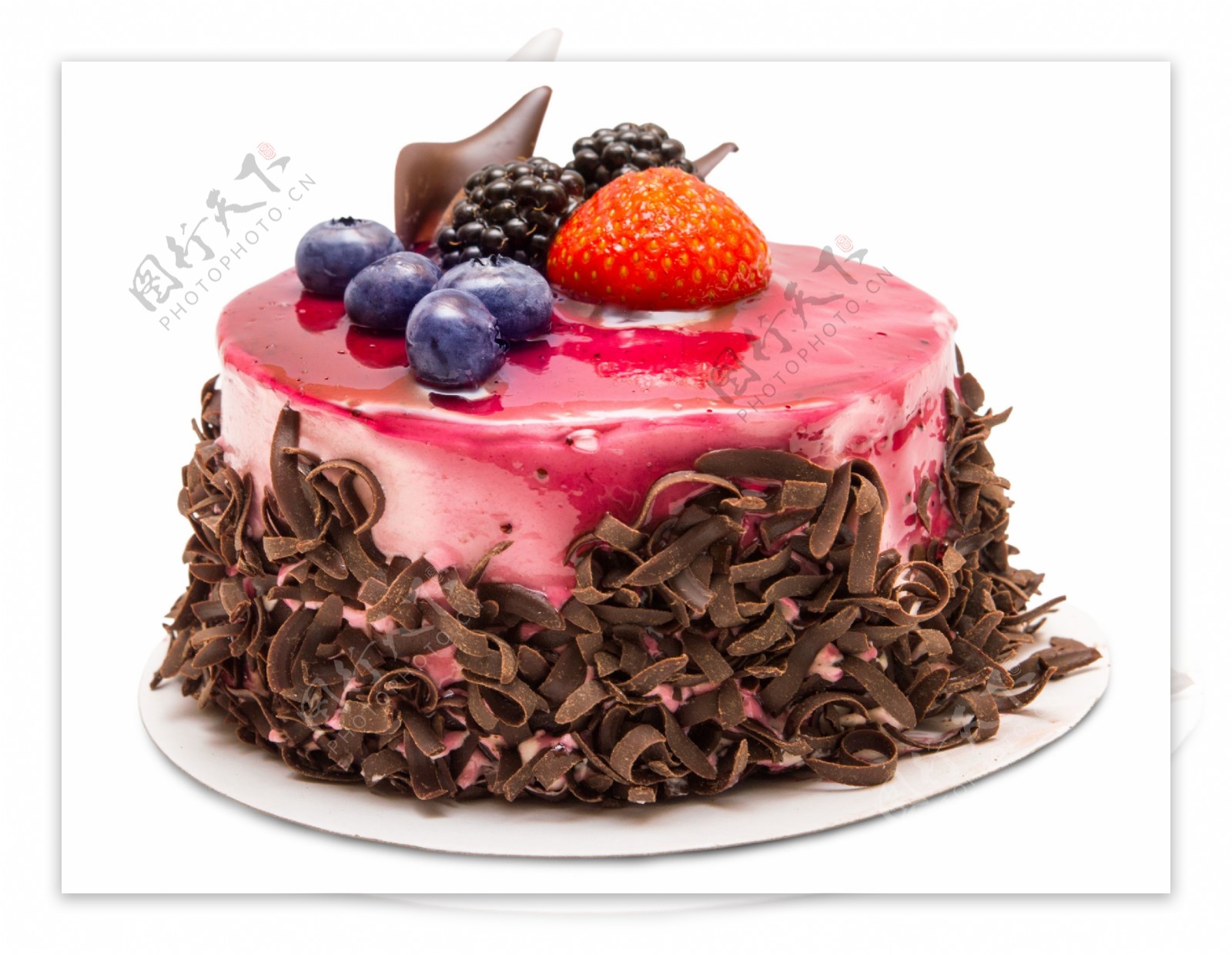 美味巧克力水果蛋糕图片
