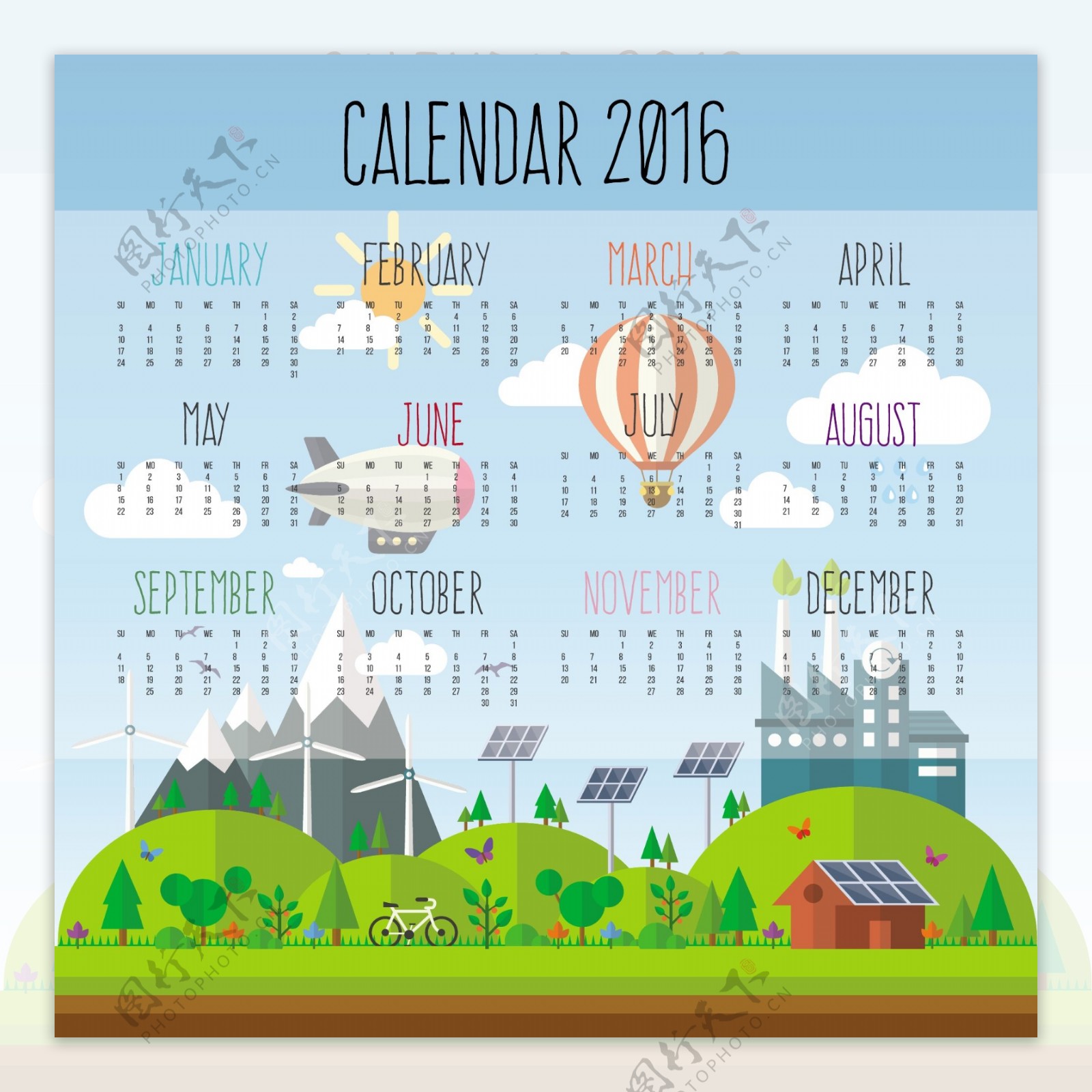 2016年环保年历图片