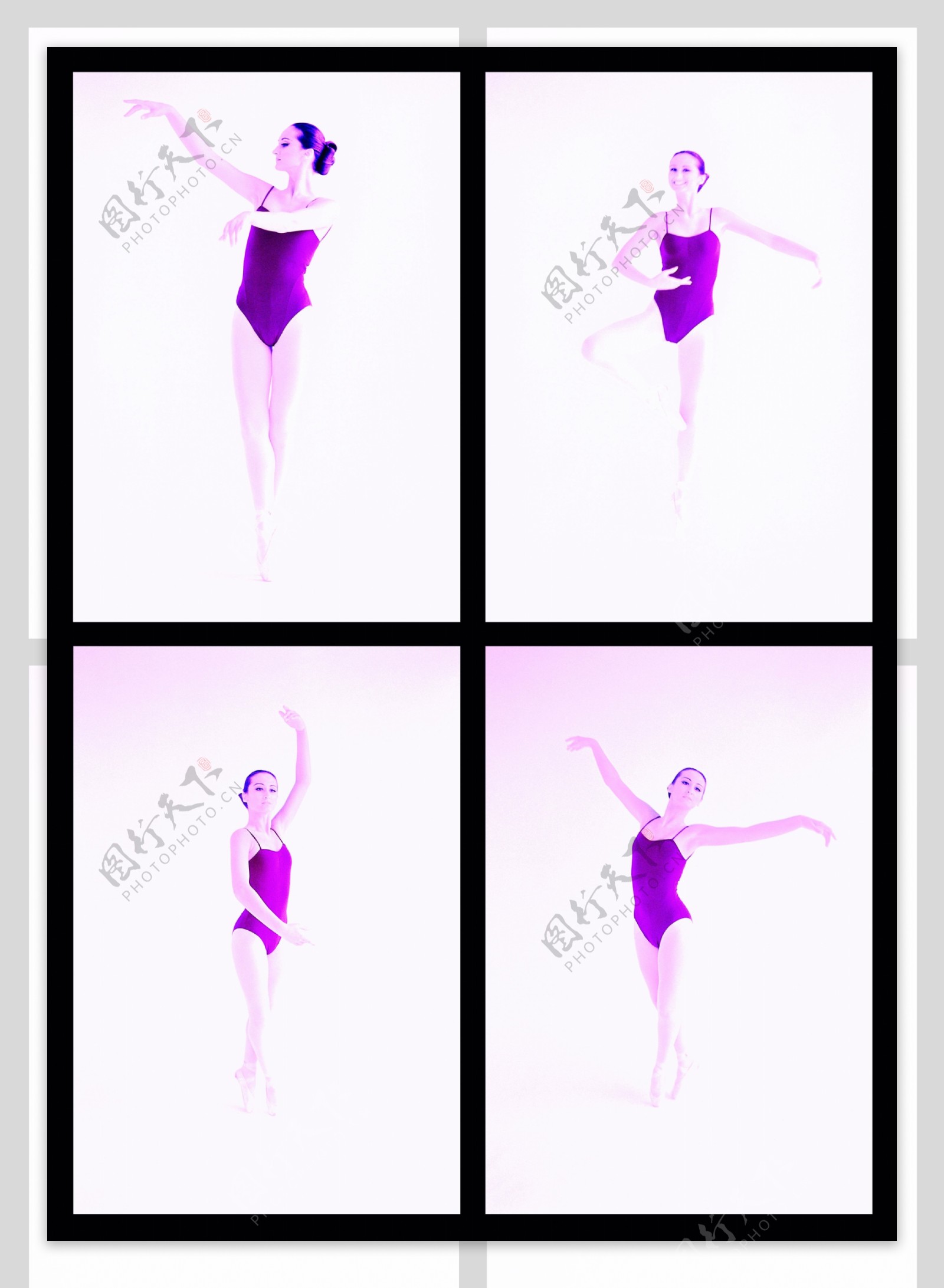 四张跳芭蕾舞的女人图片
