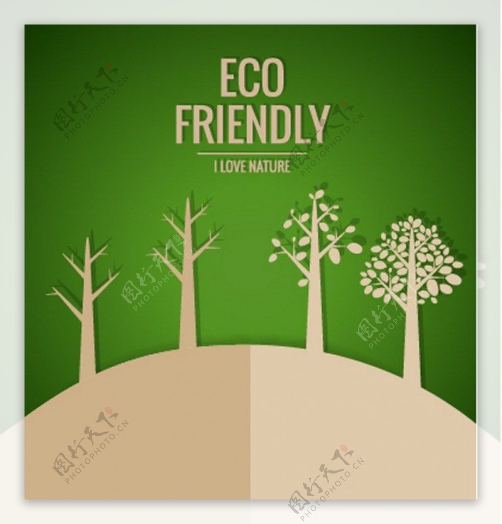 绿色生态森林环保背景图