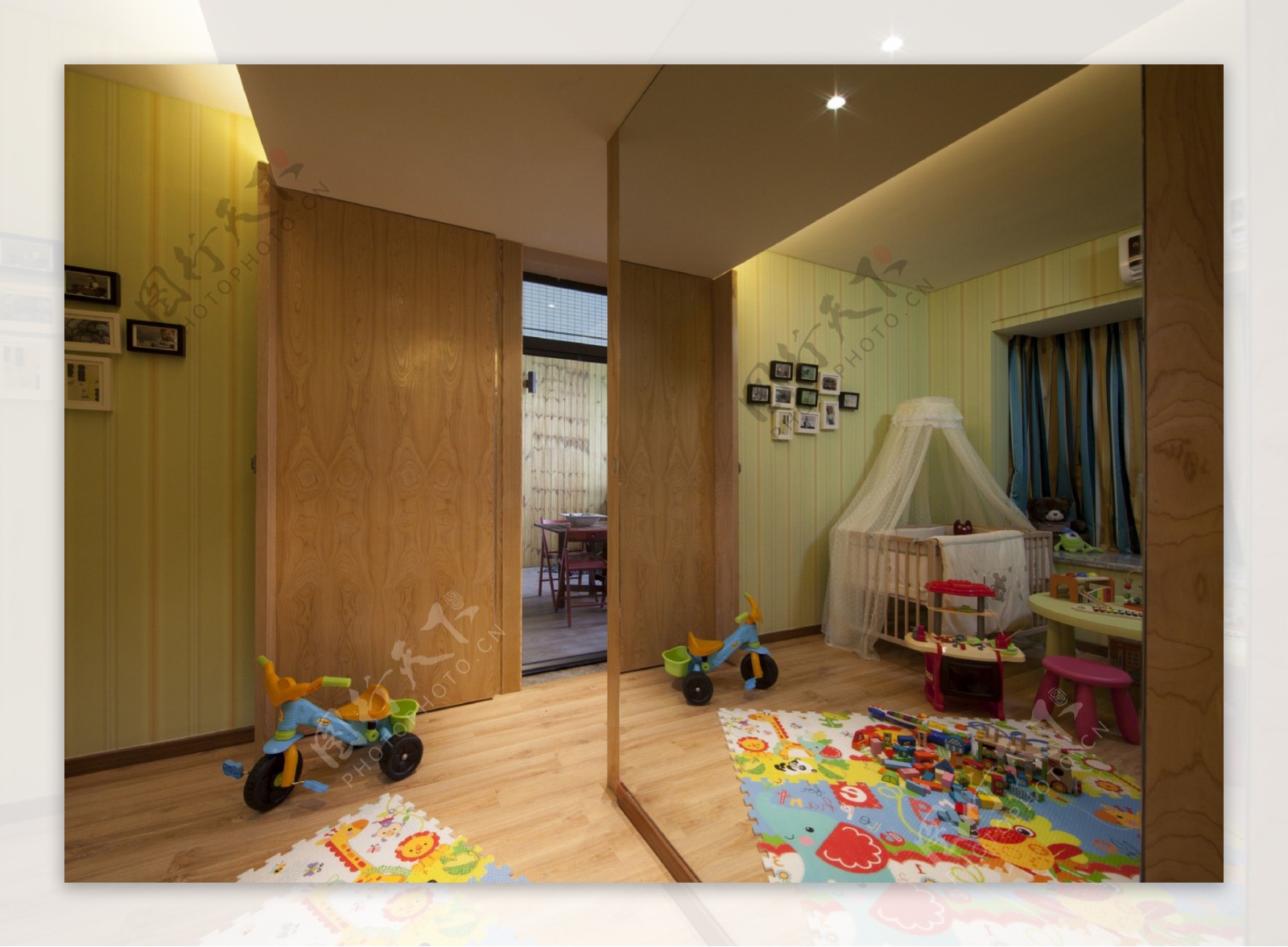 现代中式儿童房装修效果图