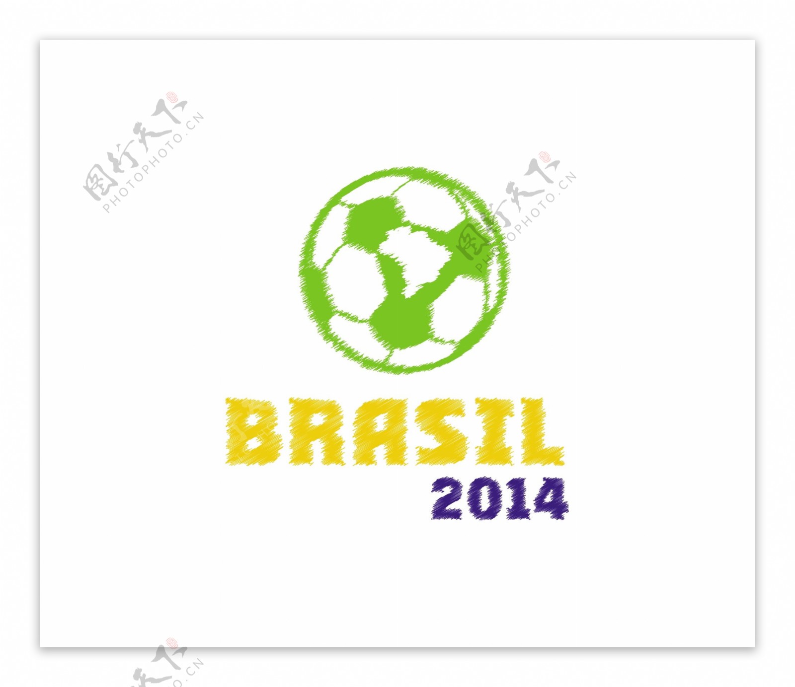 创意简洁巴西世界杯海报