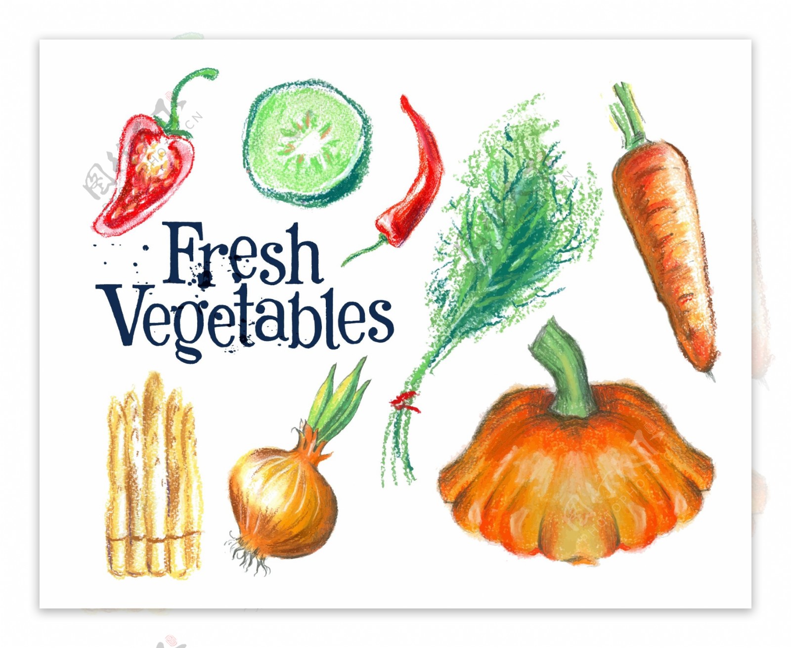 彩绘蔬菜和水果