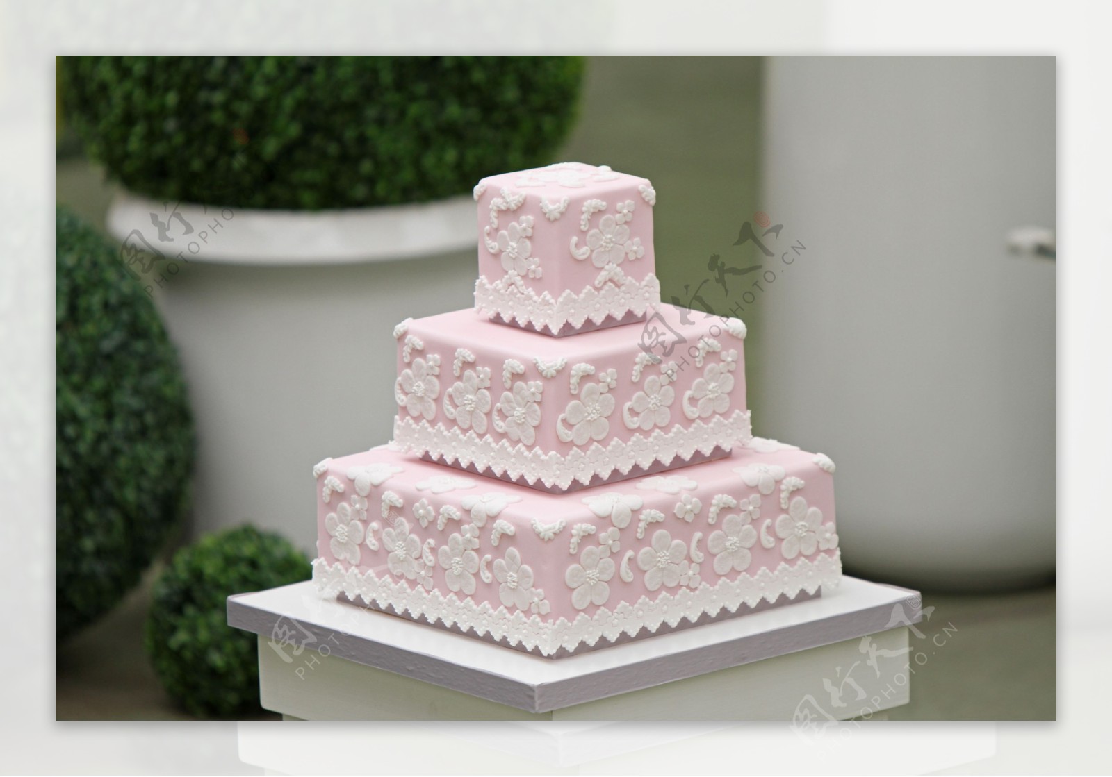 婚礼四方蛋糕图片