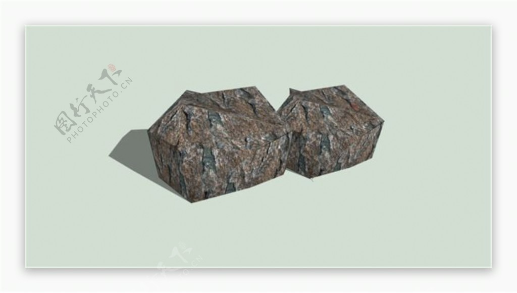 石头假石skp模型