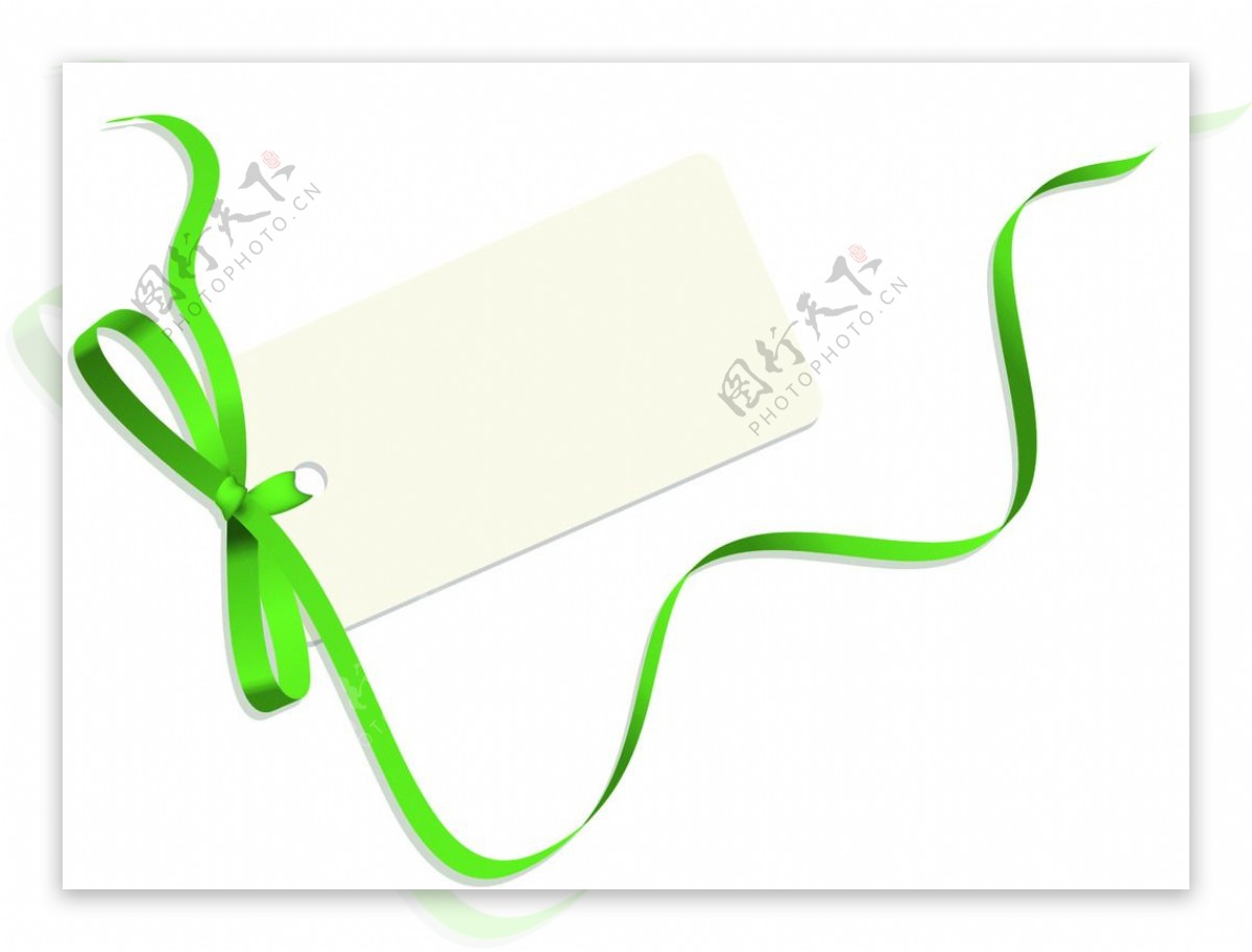 绿色蝴蝶结留言卡