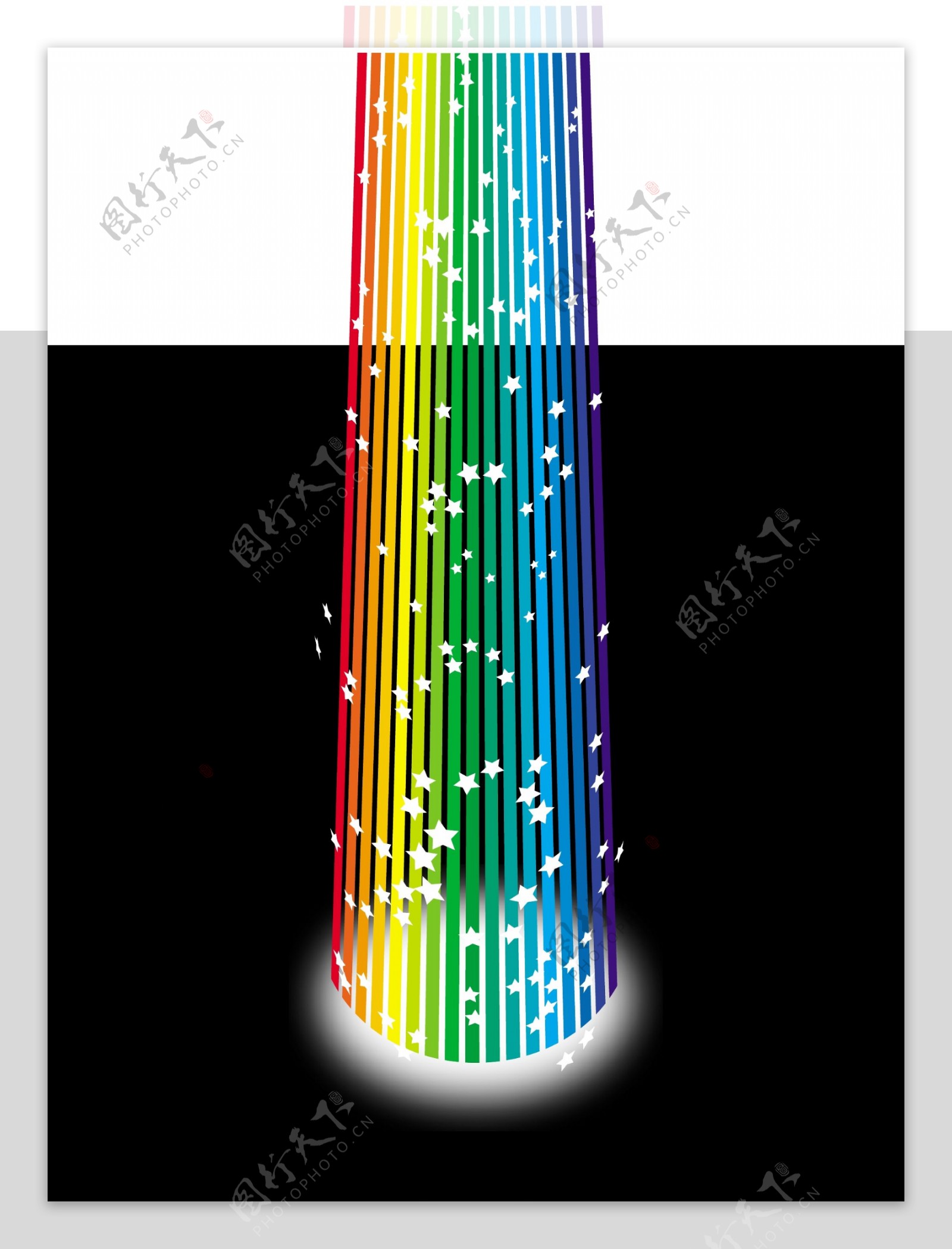 彩虹线条矢量素材
