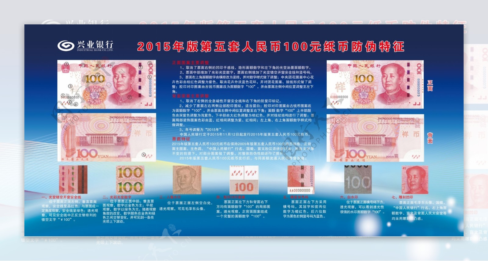 2015年版第五套人民币100