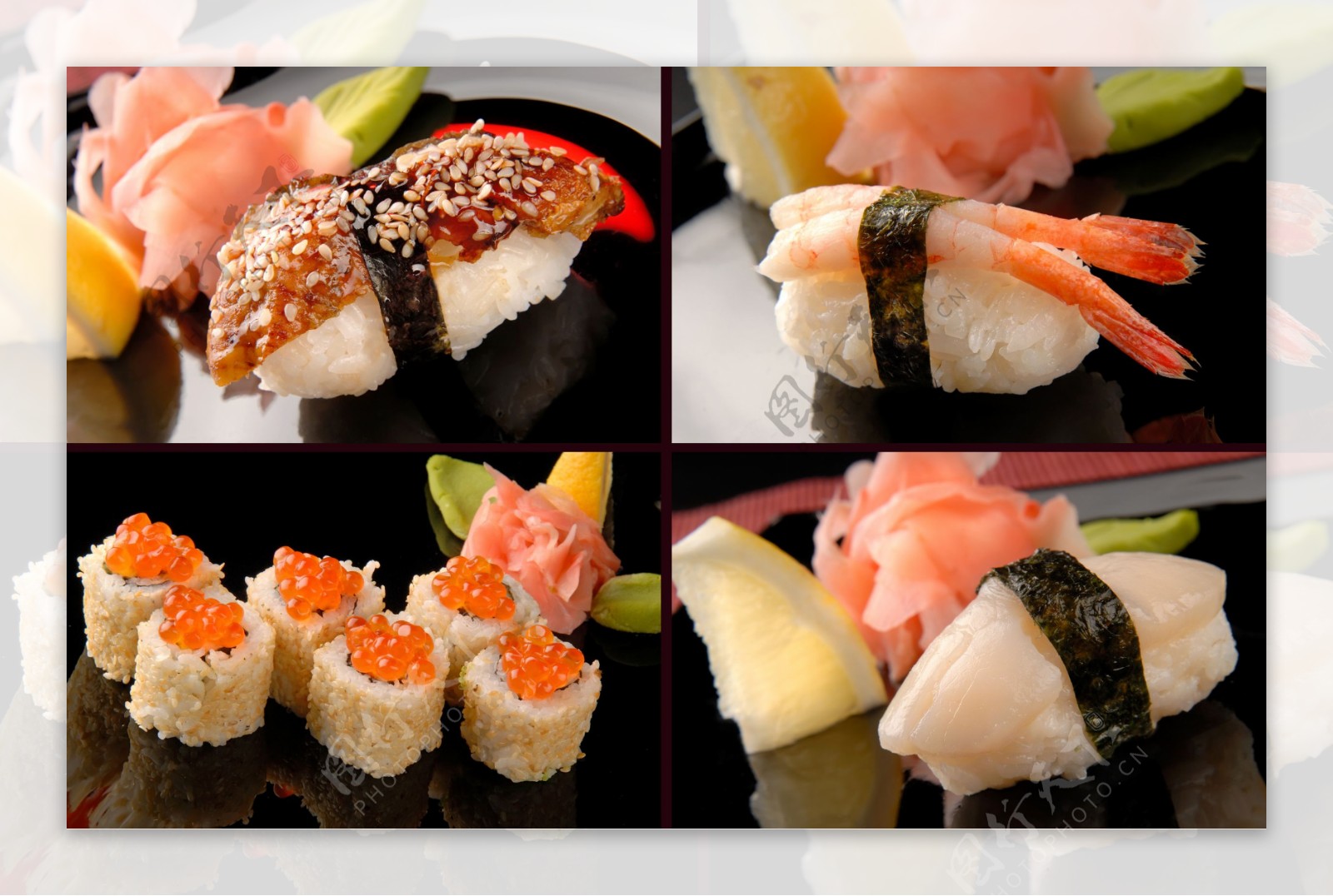 鱼子酱寿司图片
