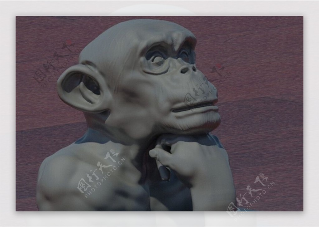 思维的猿3D打印模型
