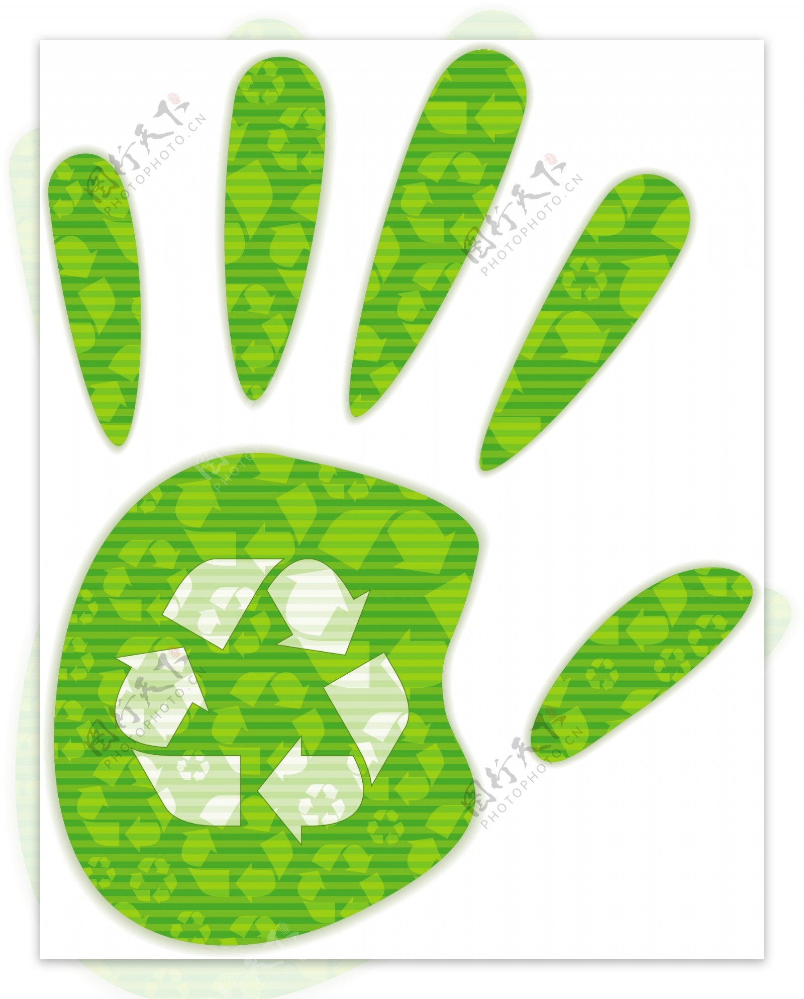 环保主题绿色手掌