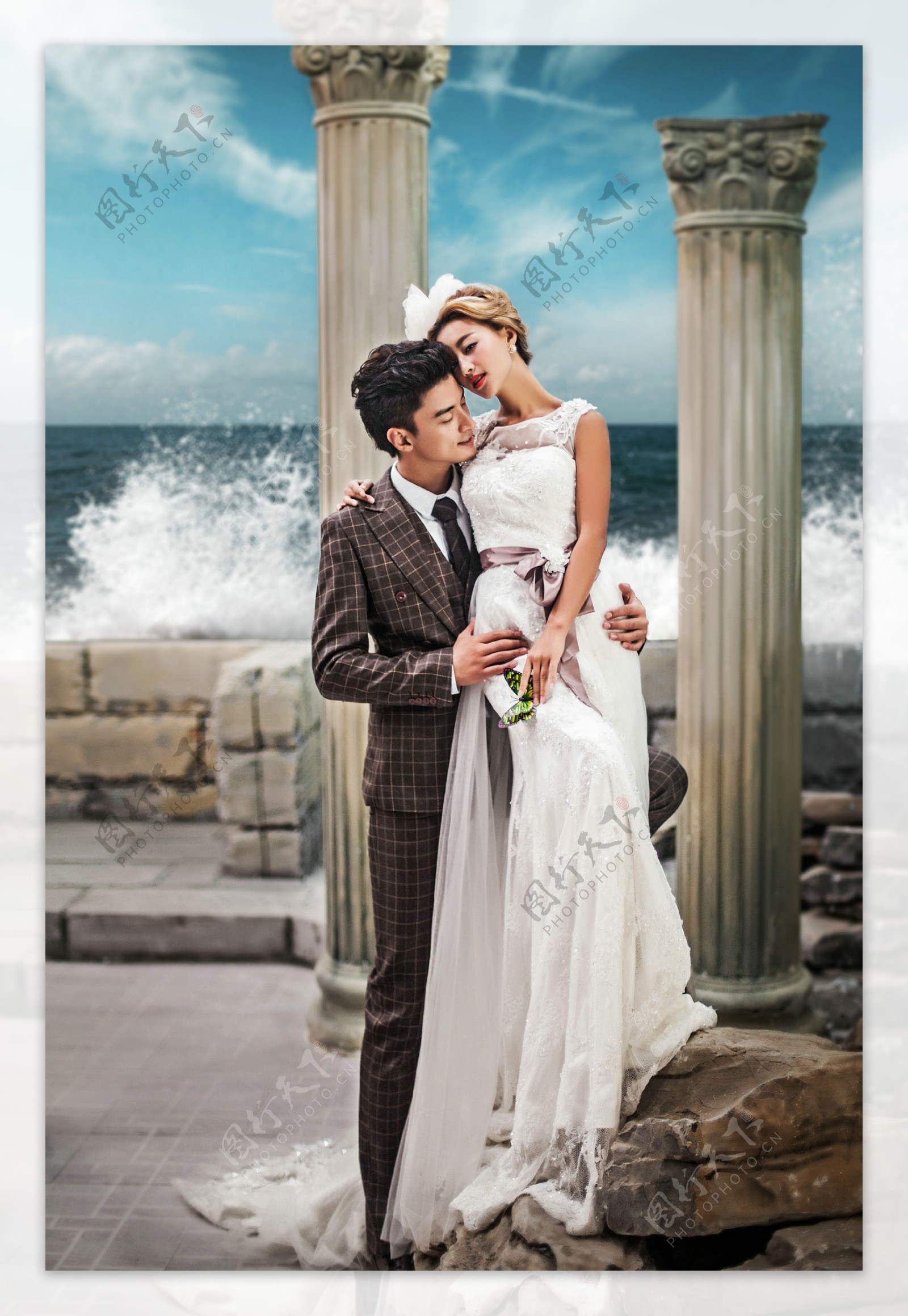 爱琴海主题婚纱摄影图片