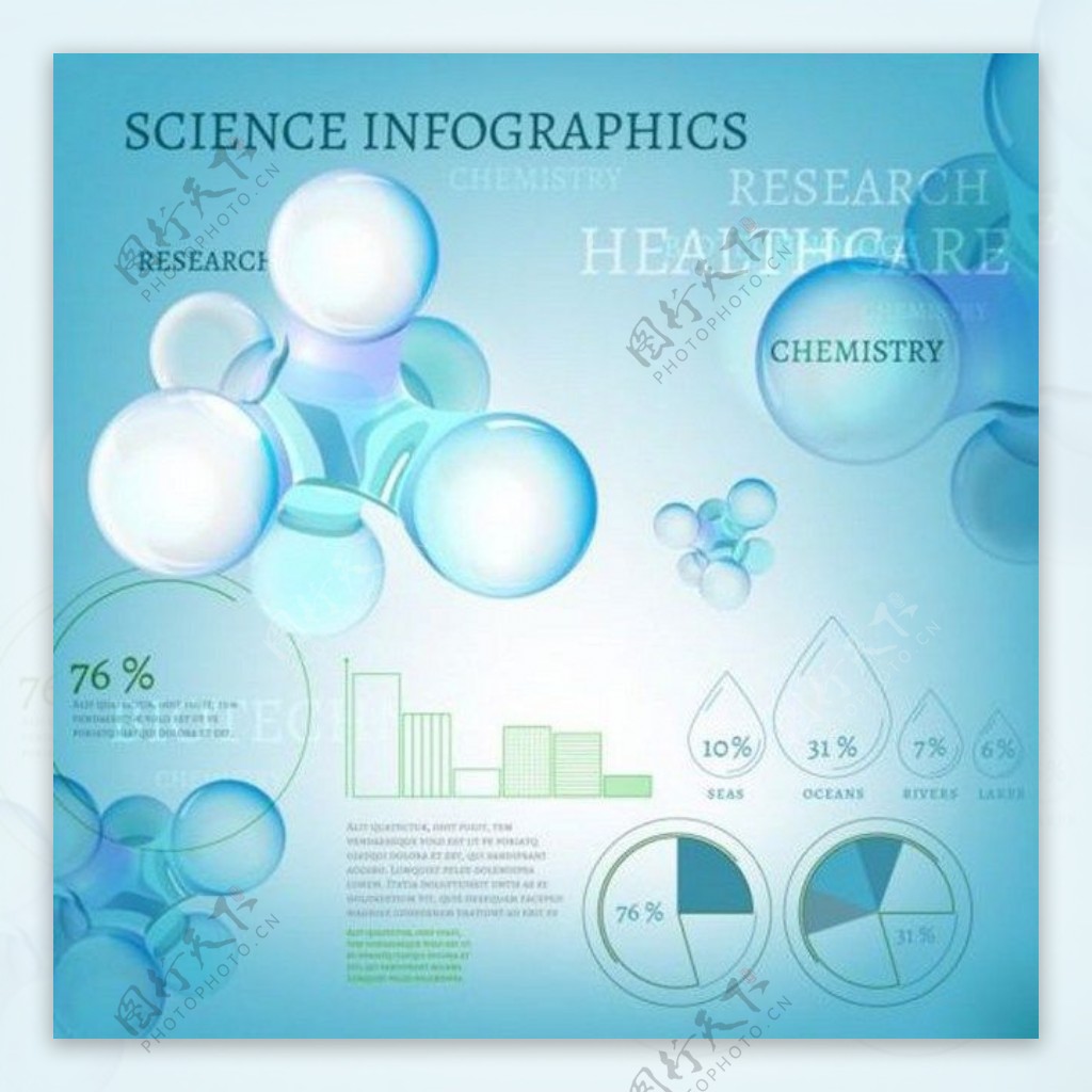 科学信息图表矢量背景