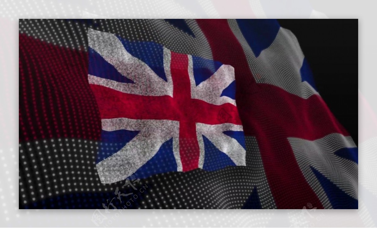 英国国旗旗帜视频