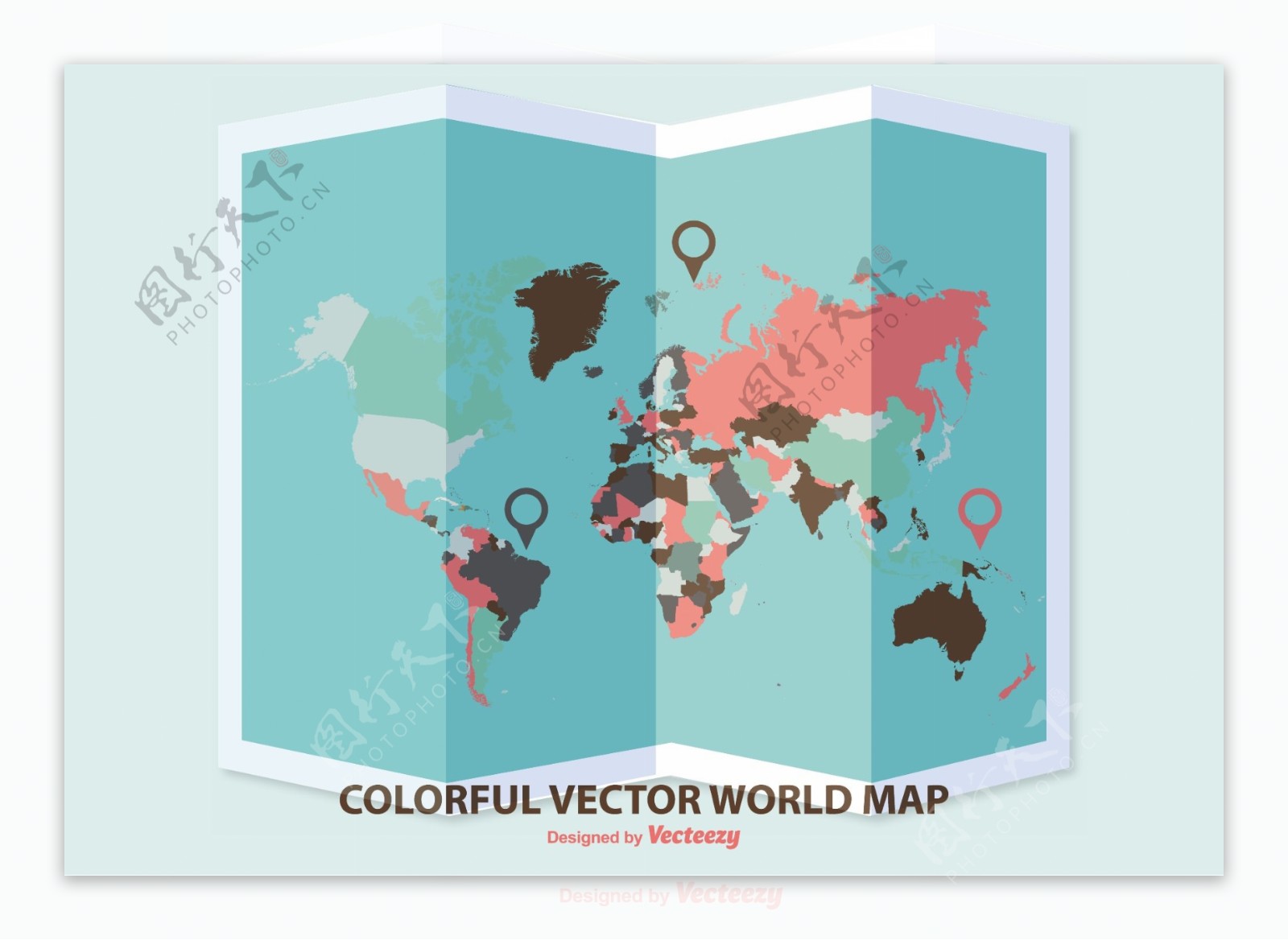 折叠世界地图插图