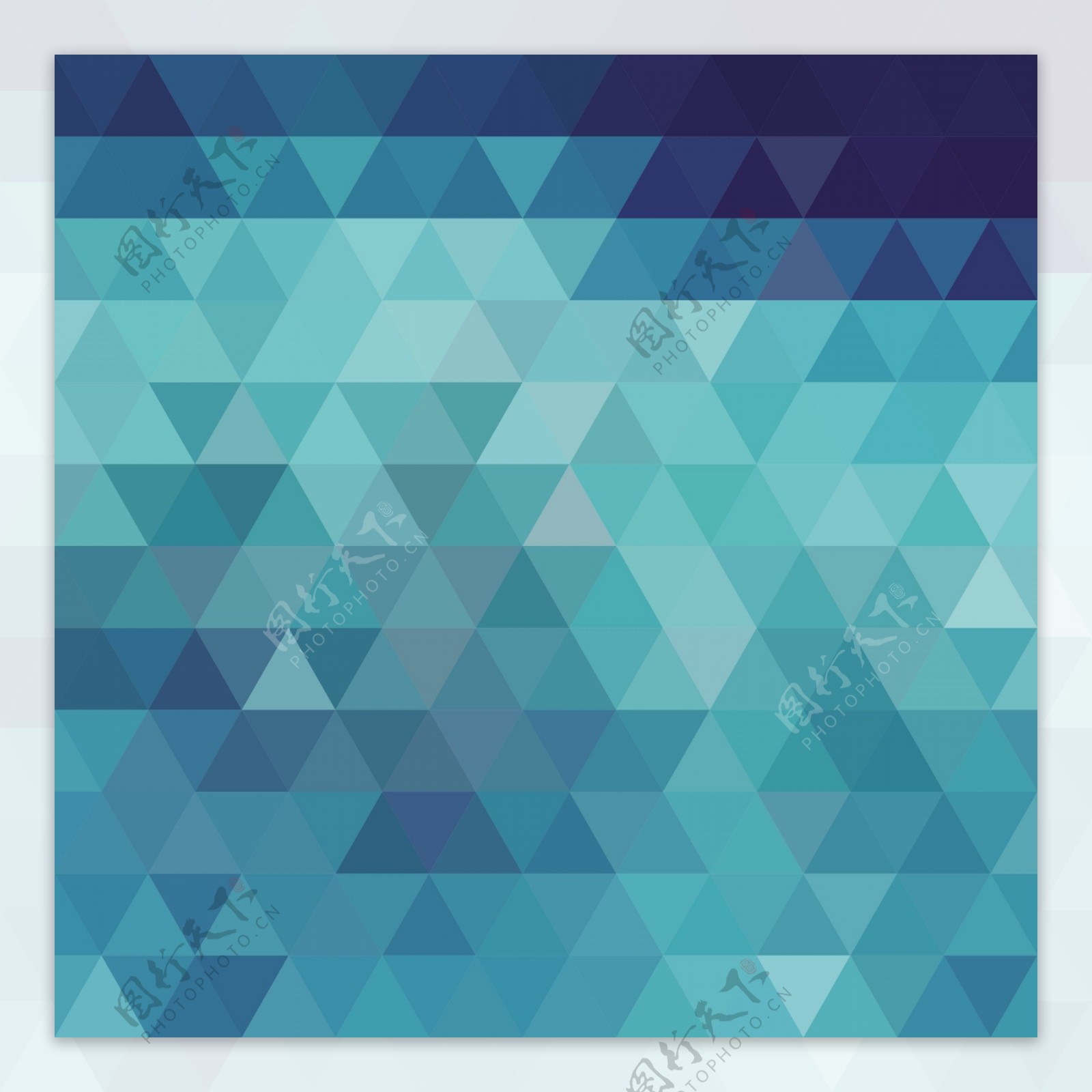 蓝色三角形造型背景设计