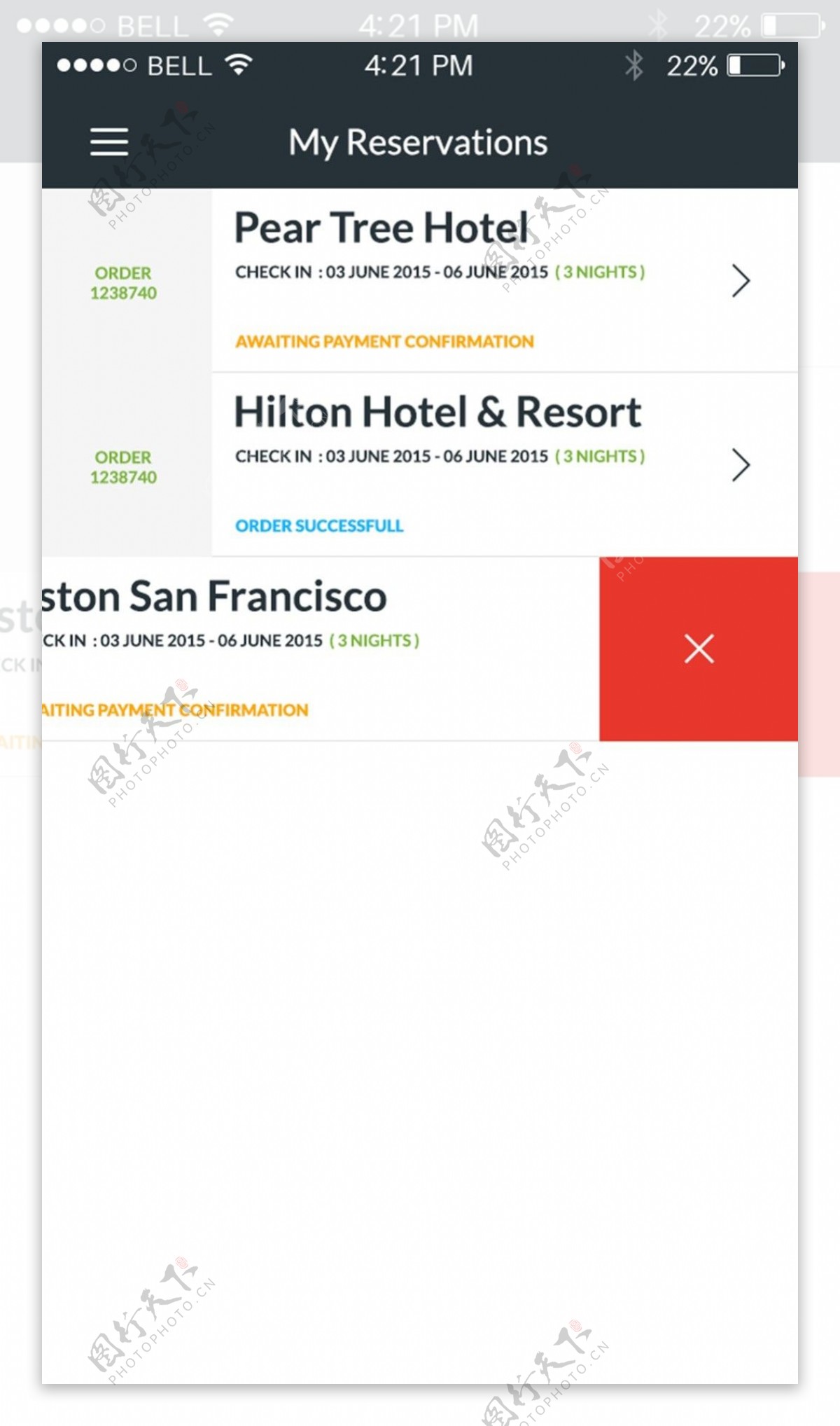 旅店app界面版式