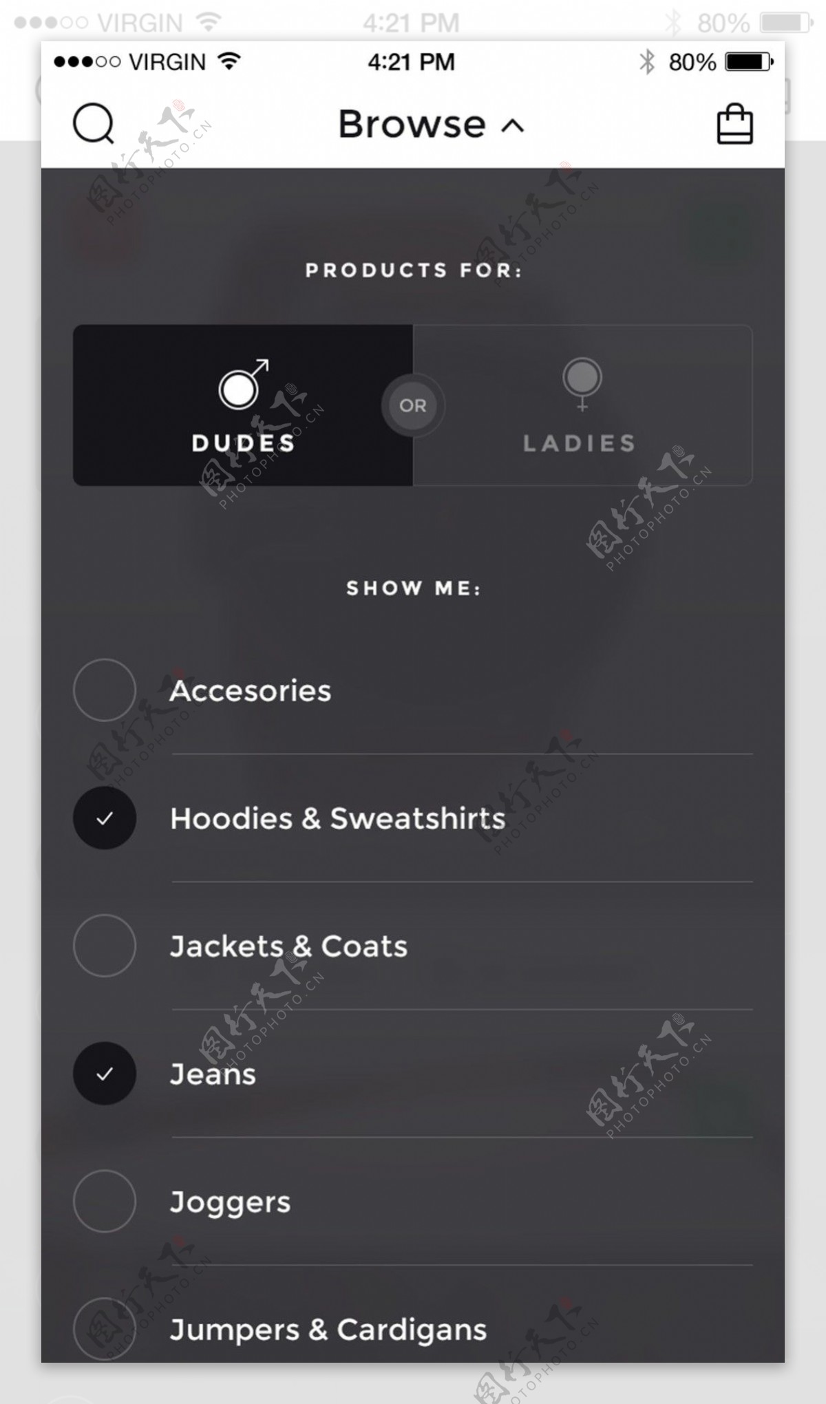 购物app界面设计模板