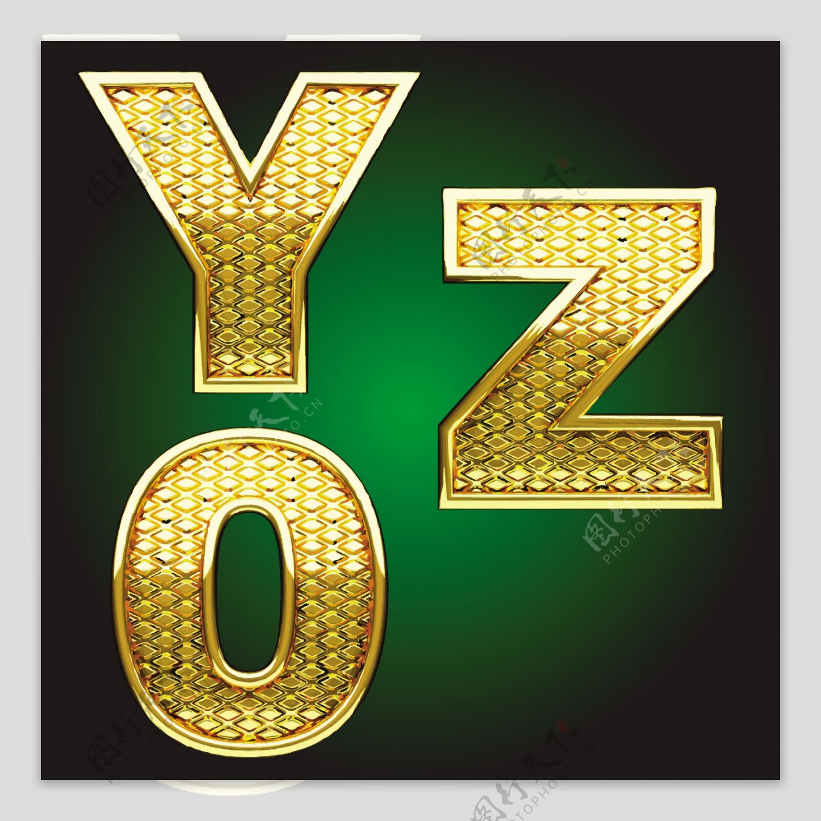 YOZ金属字母