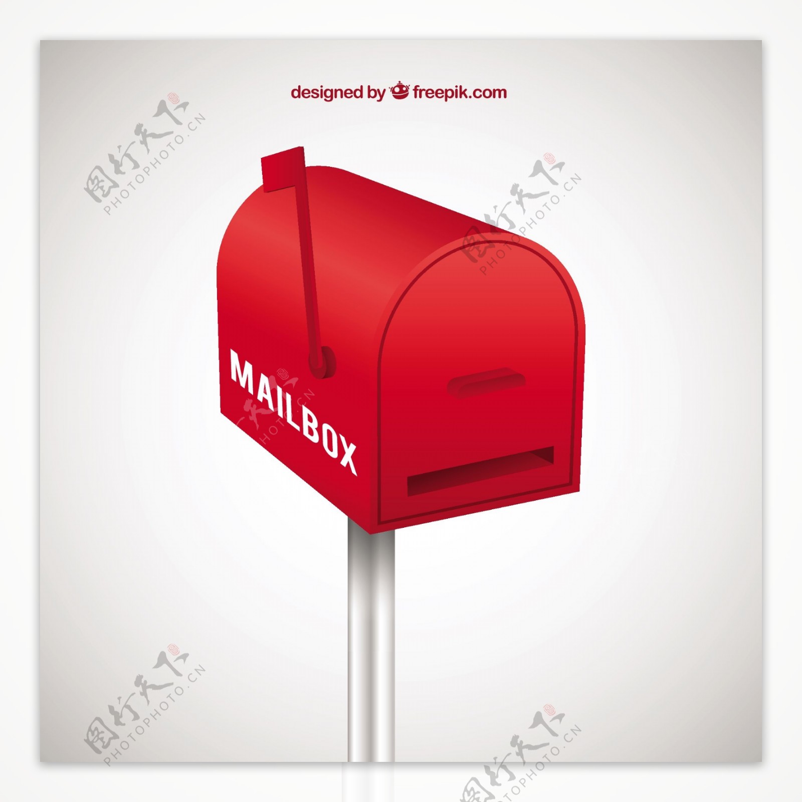 红色的邮箱背景