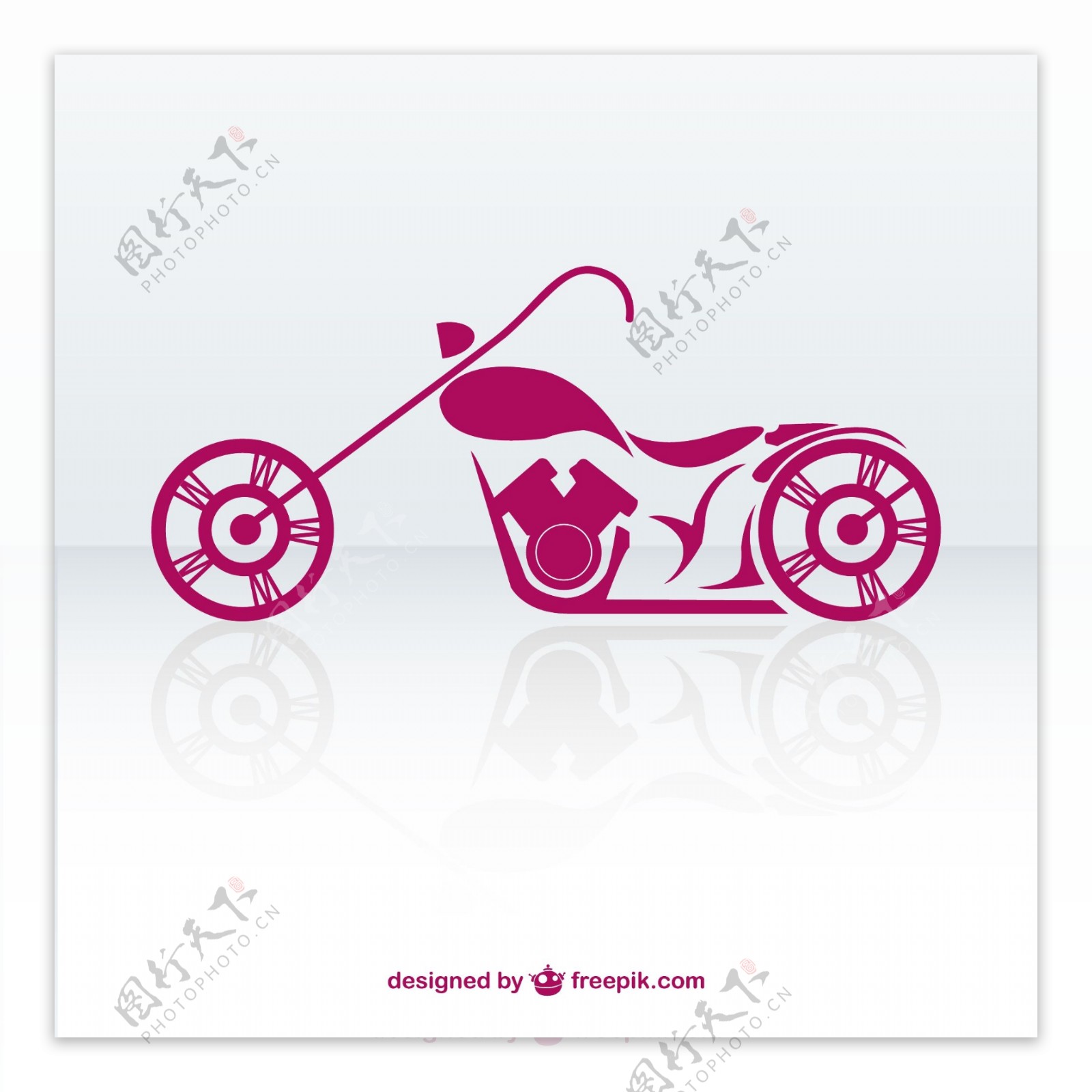 粉色老学校摩托车