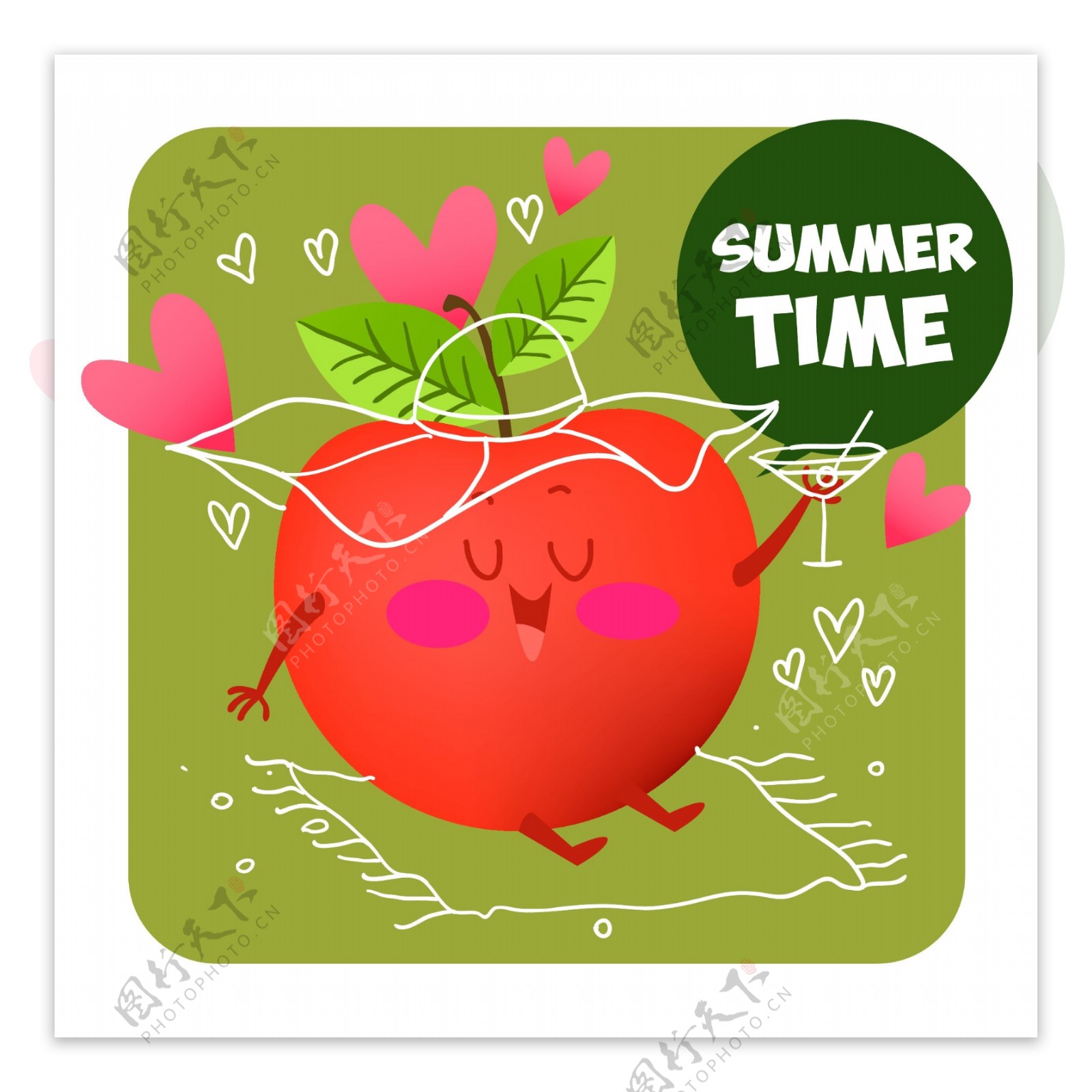 夏季水果背景设计