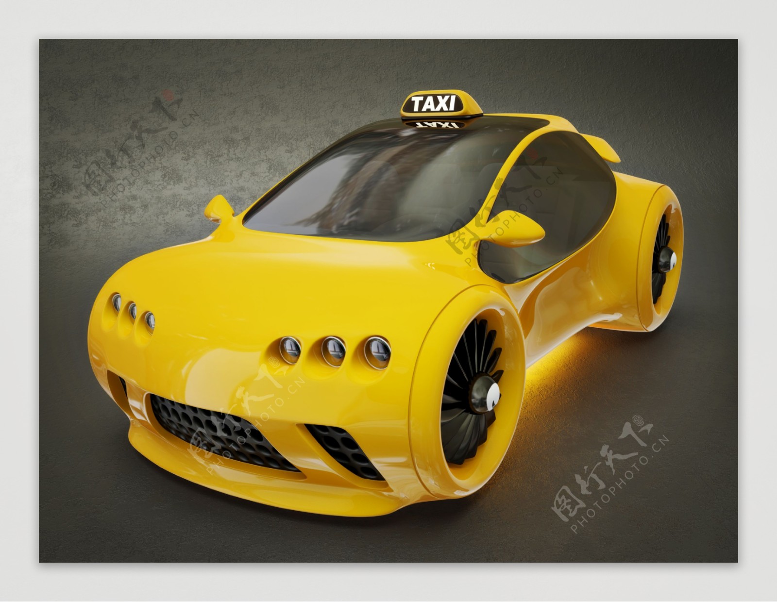 黄色汽车模型