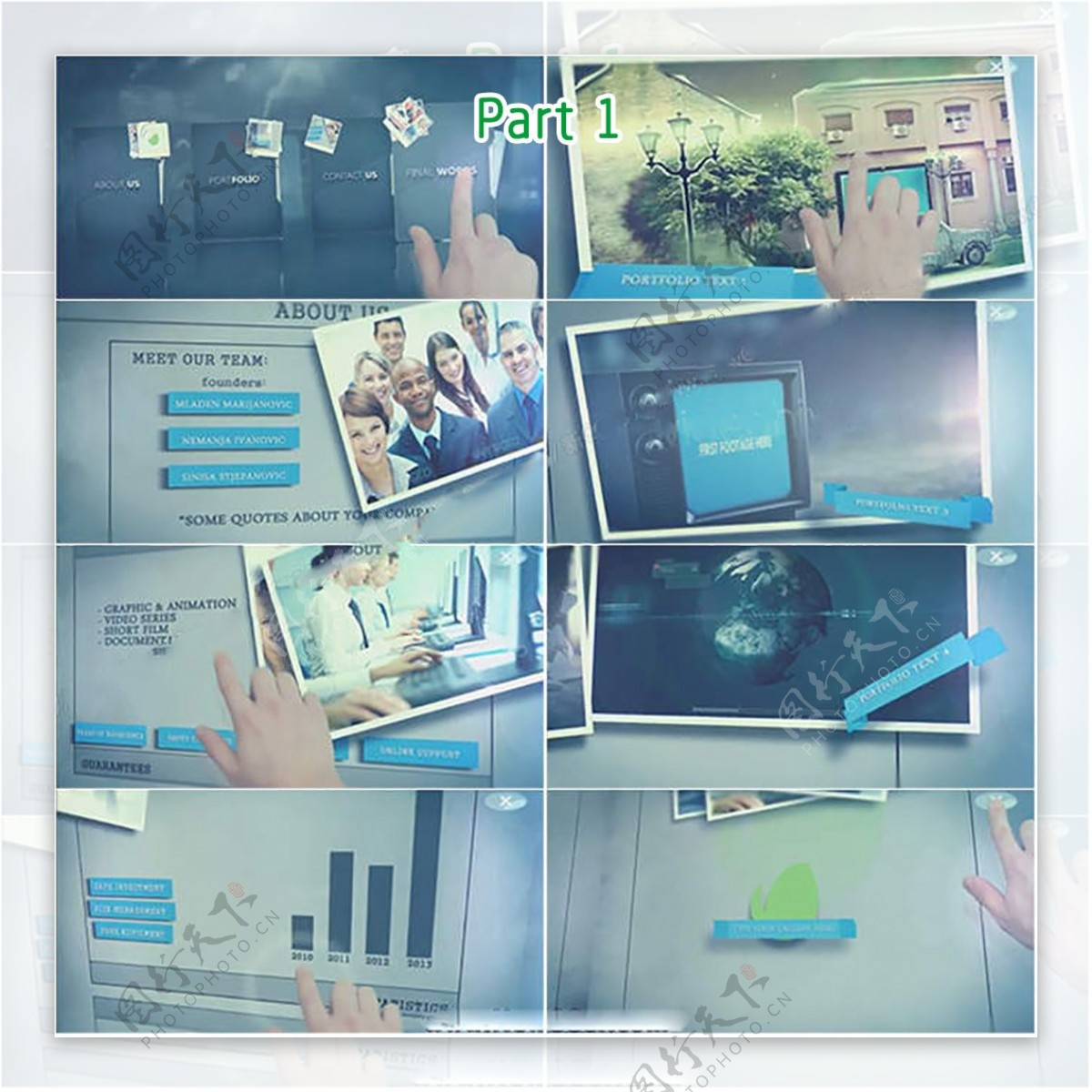 科技感触屏交互式商务内容演示AE模板1