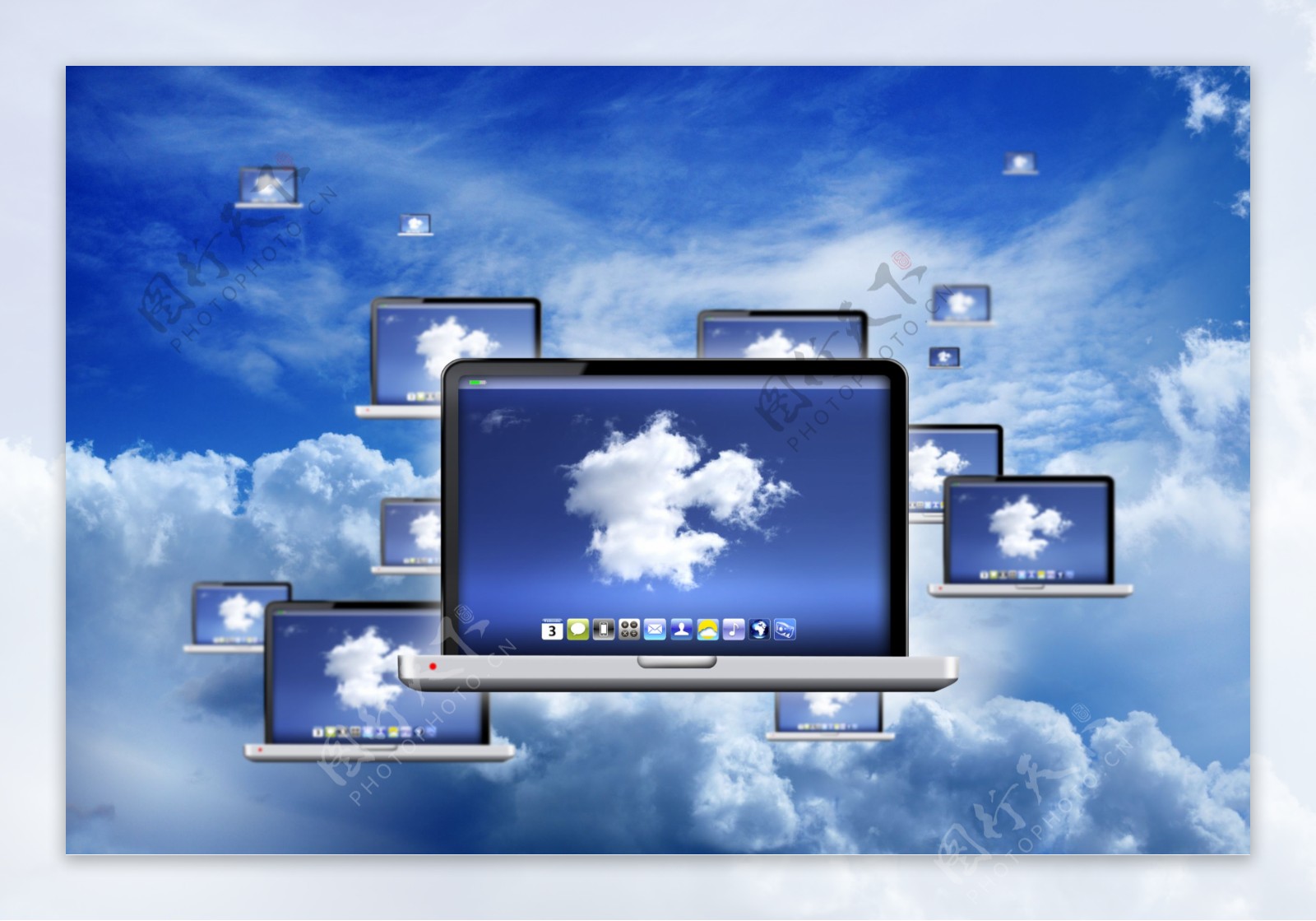 电脑内的蓝天白云图片