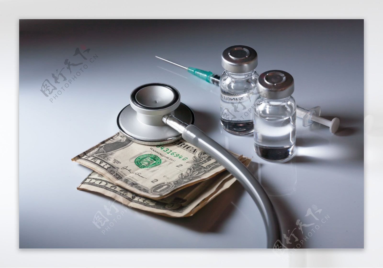 美元与药品医疗器材图片