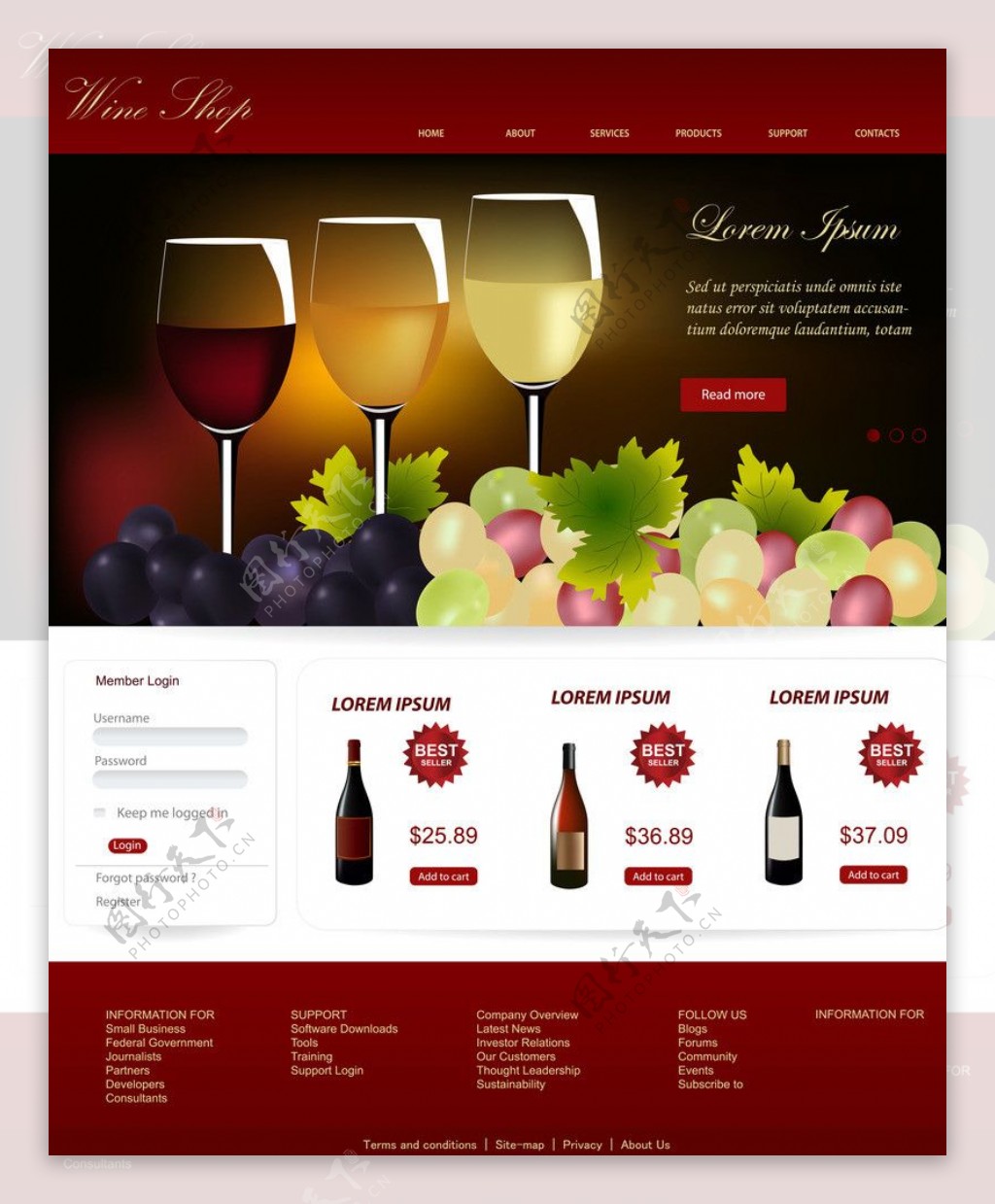 葡萄酒网页设计