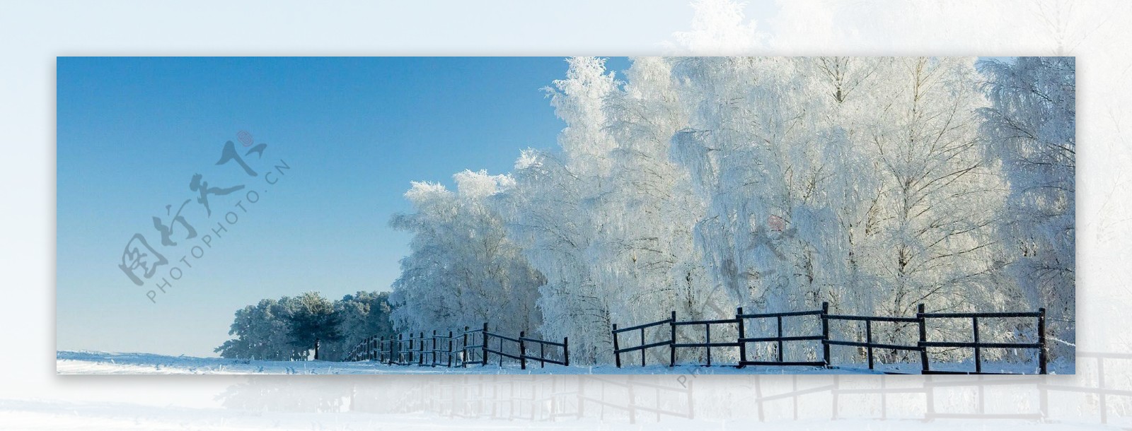 冬天雪景海报背景素材85