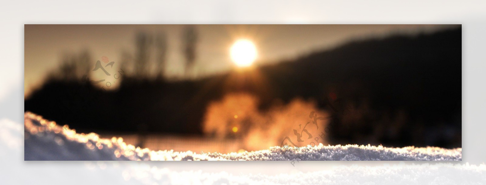 阳光下的雪景背景素材92