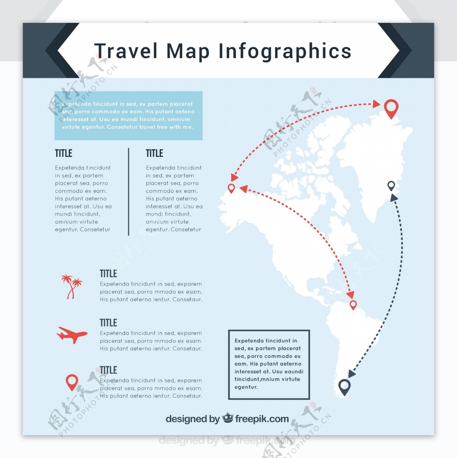 简单的旅游地图图表