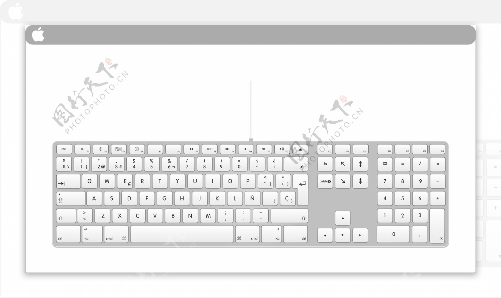 电脑矢量键盘设计素材